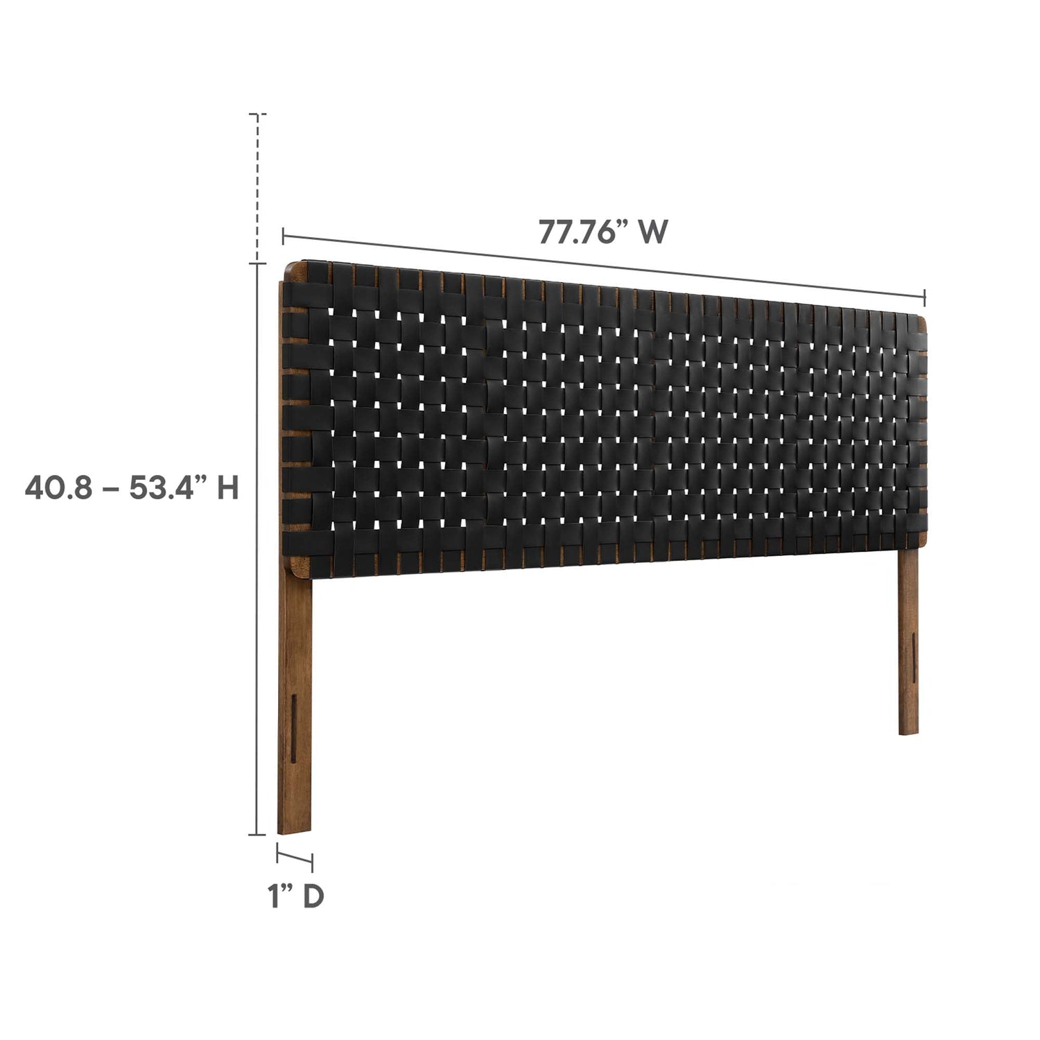 Sparta Woven Vegan Leather Headboard by Modway