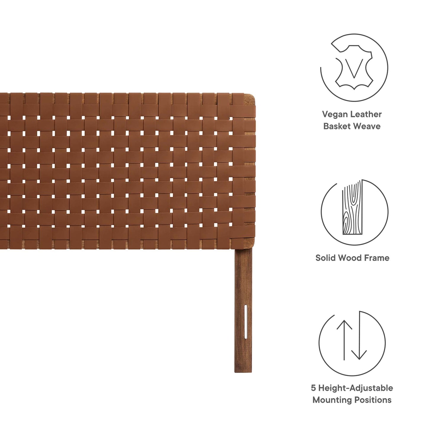 Sparta Woven Vegan Leather Headboard by Modway