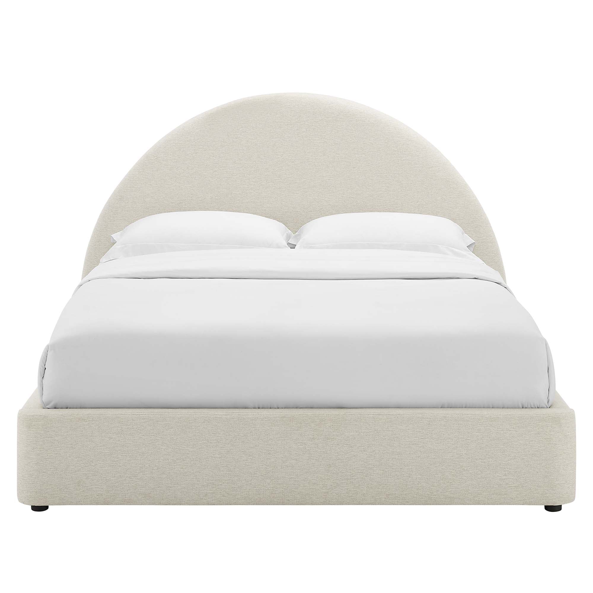 Resort Upholstered Fabric Arched Round Platform Bed by Modway