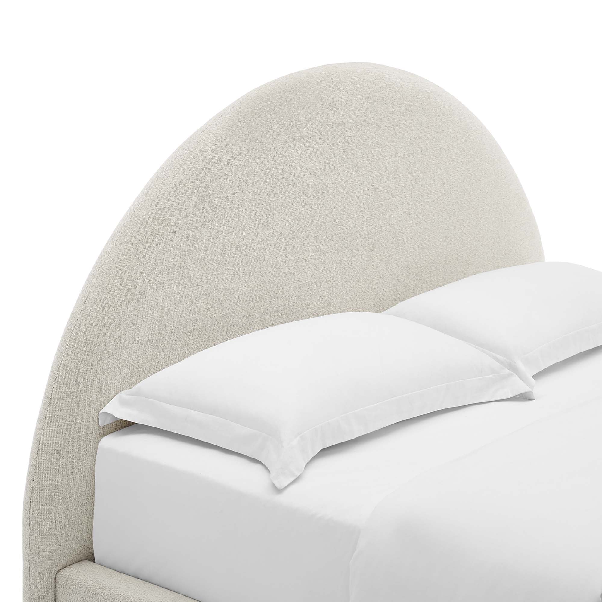 Resort Upholstered Fabric Arched Round Platform Bed by Modway