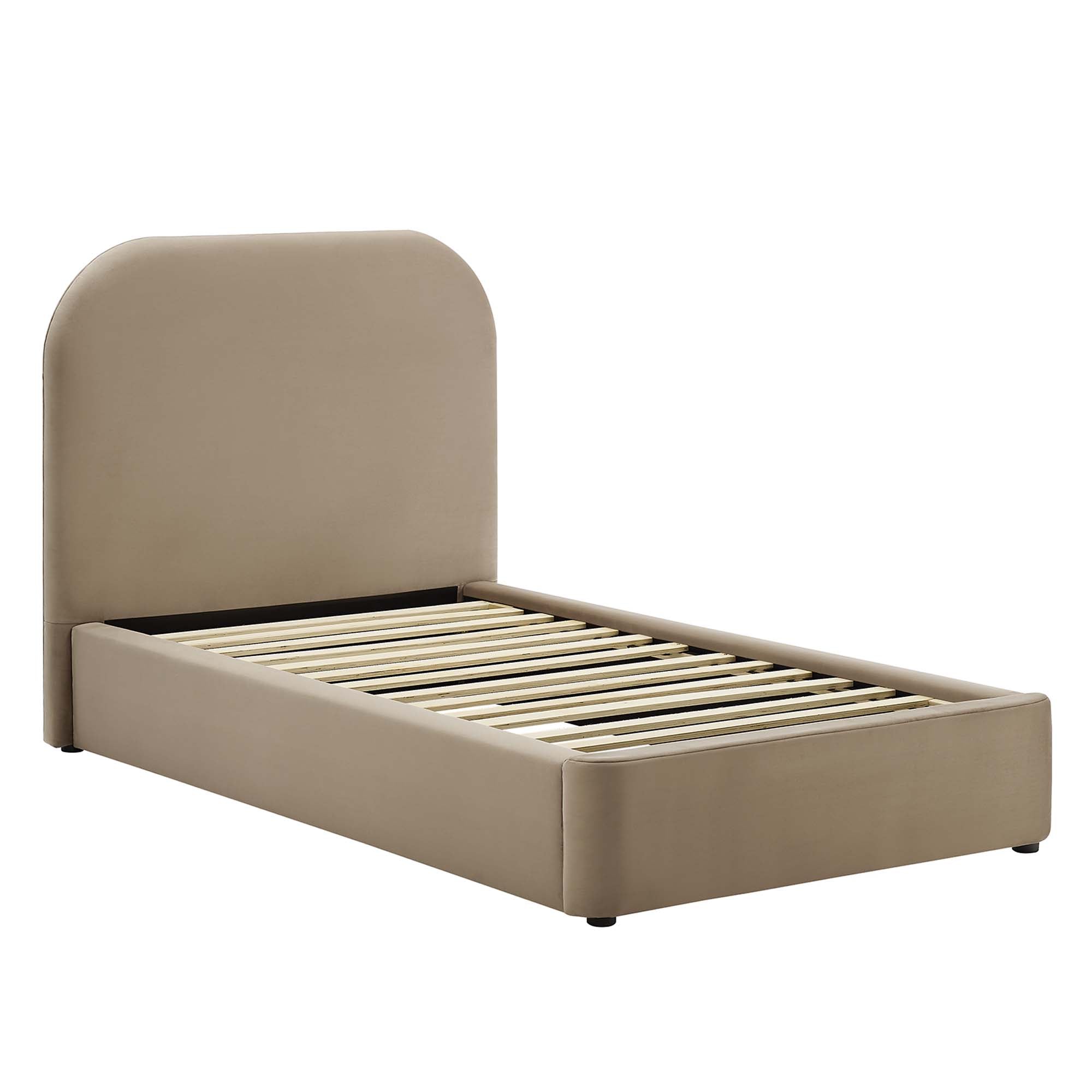 Keynote Performance Velvet Curved Platform Bed by Modway