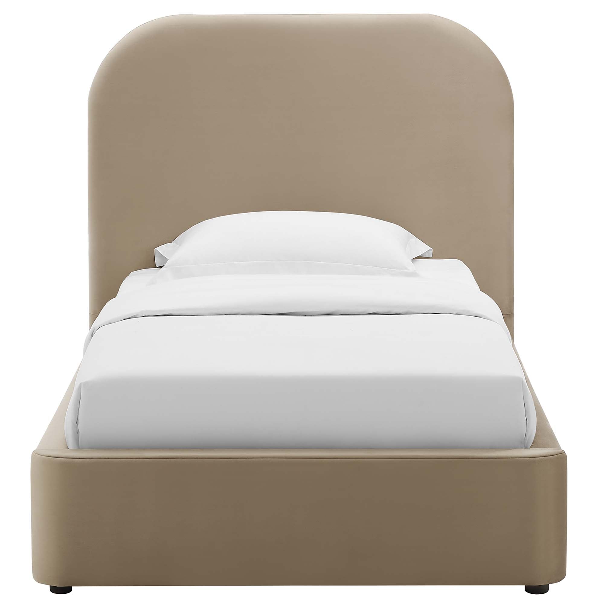 Keynote Performance Velvet Curved Platform Bed by Modway