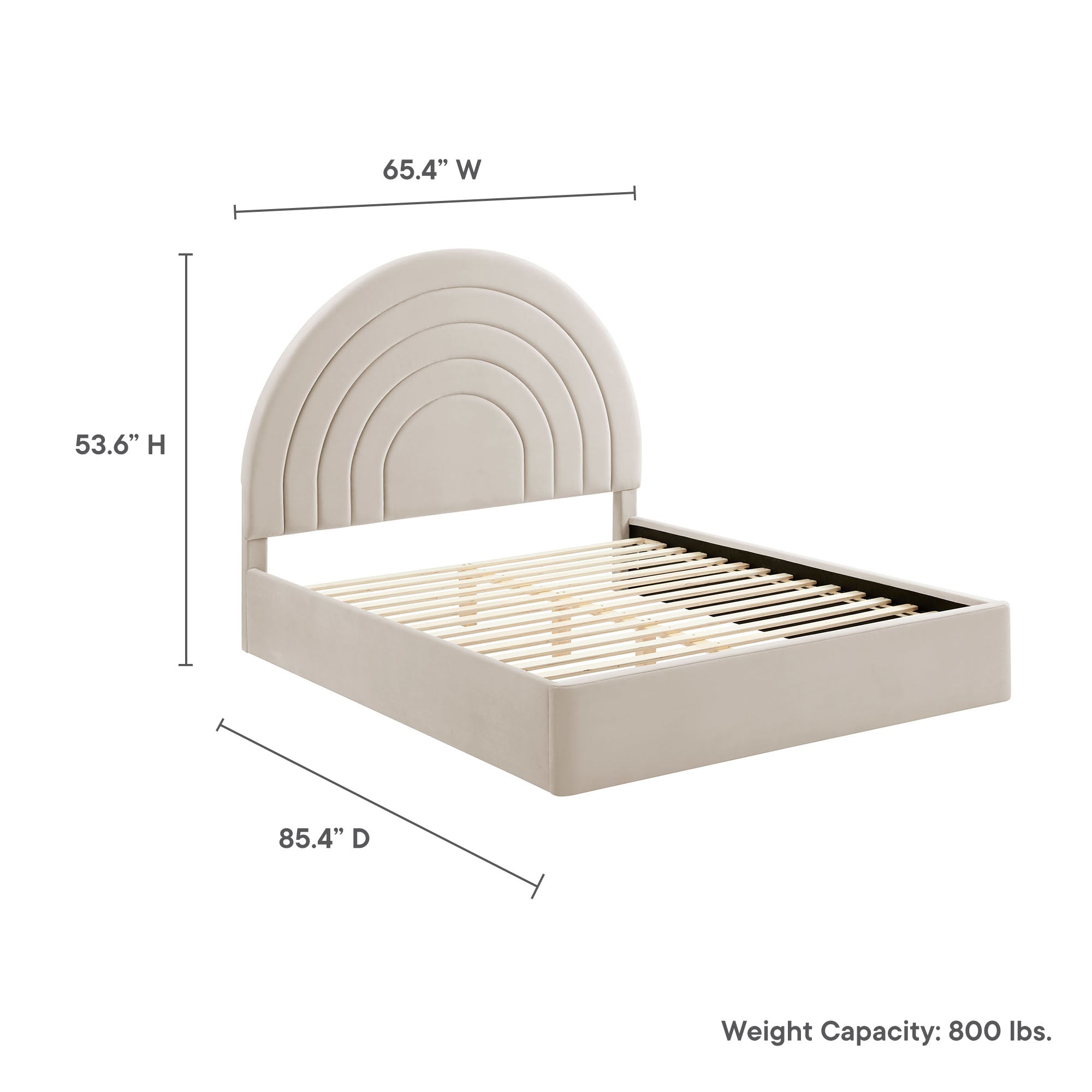 Solana Arched Performance Velvet Platform Bed by Modway