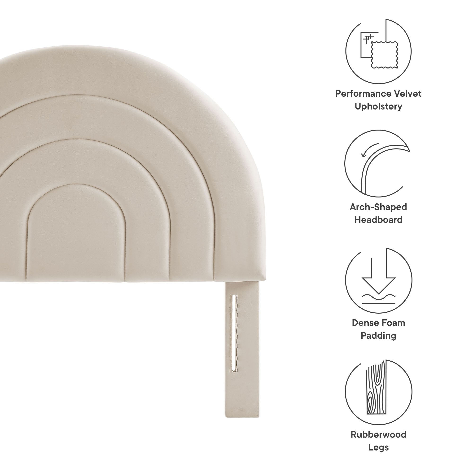 Solana Arched Performance Velvet Headboard by Modway