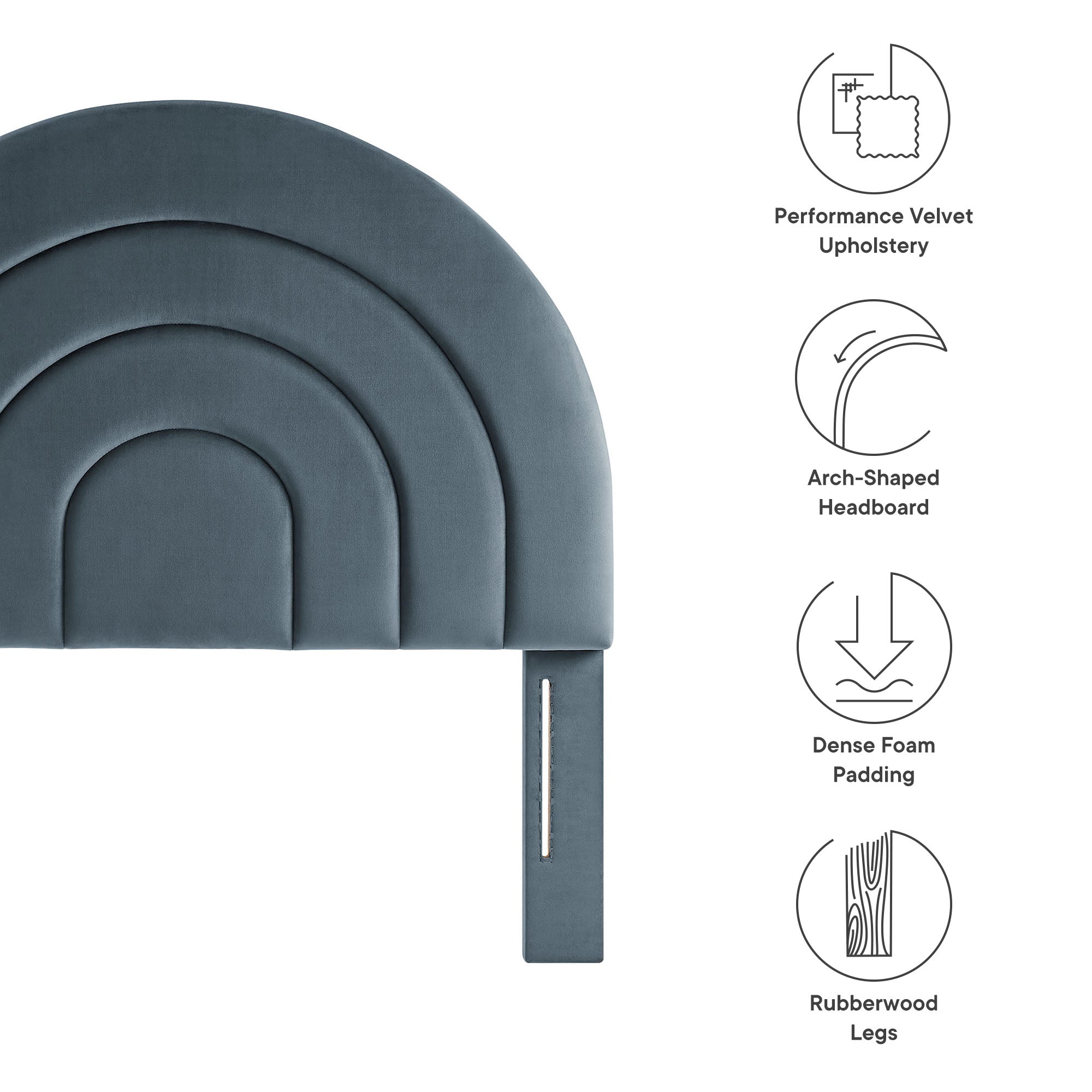 Solana Arched Performance Velvet Headboard by Modway