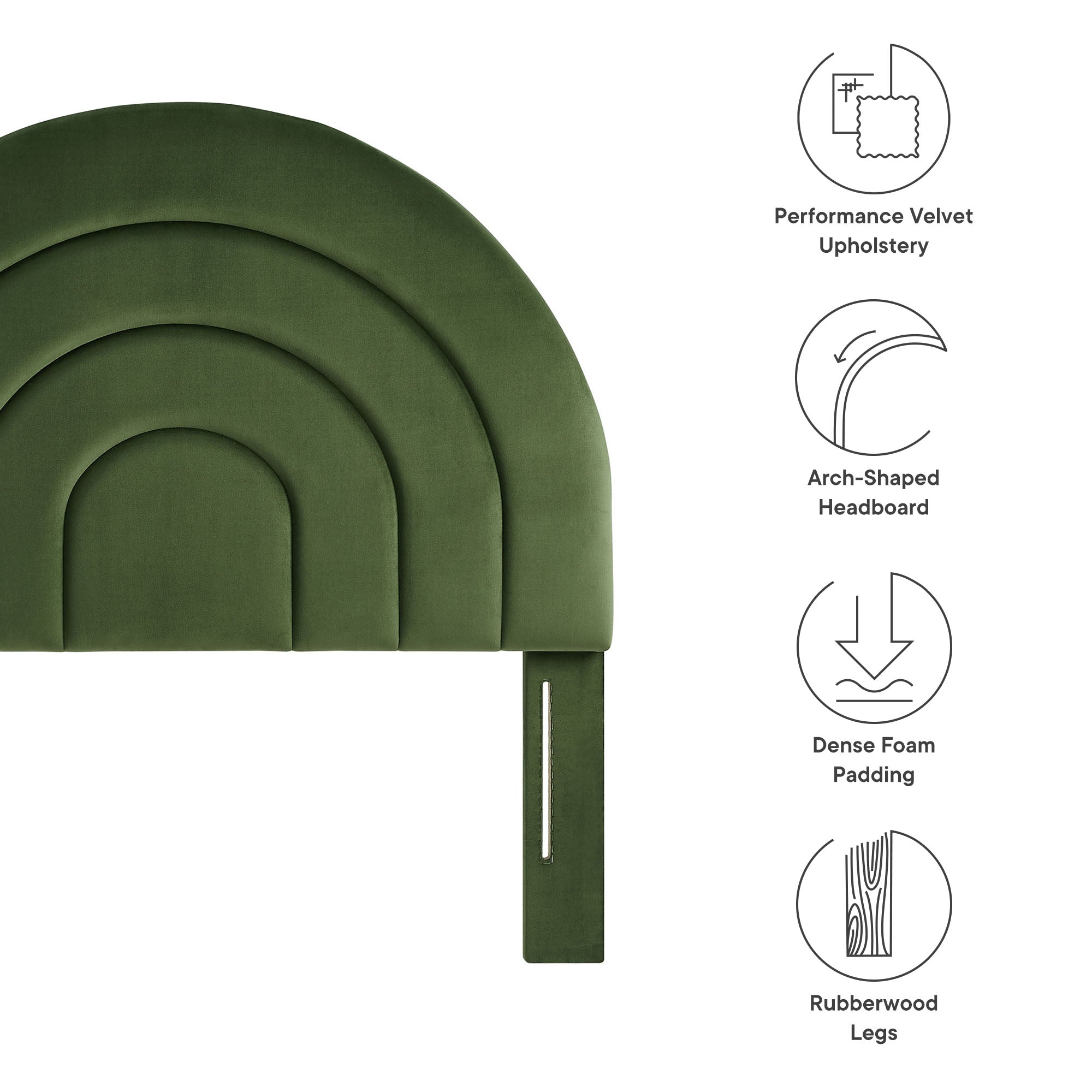 Solana Arched Performance Velvet Headboard by Modway