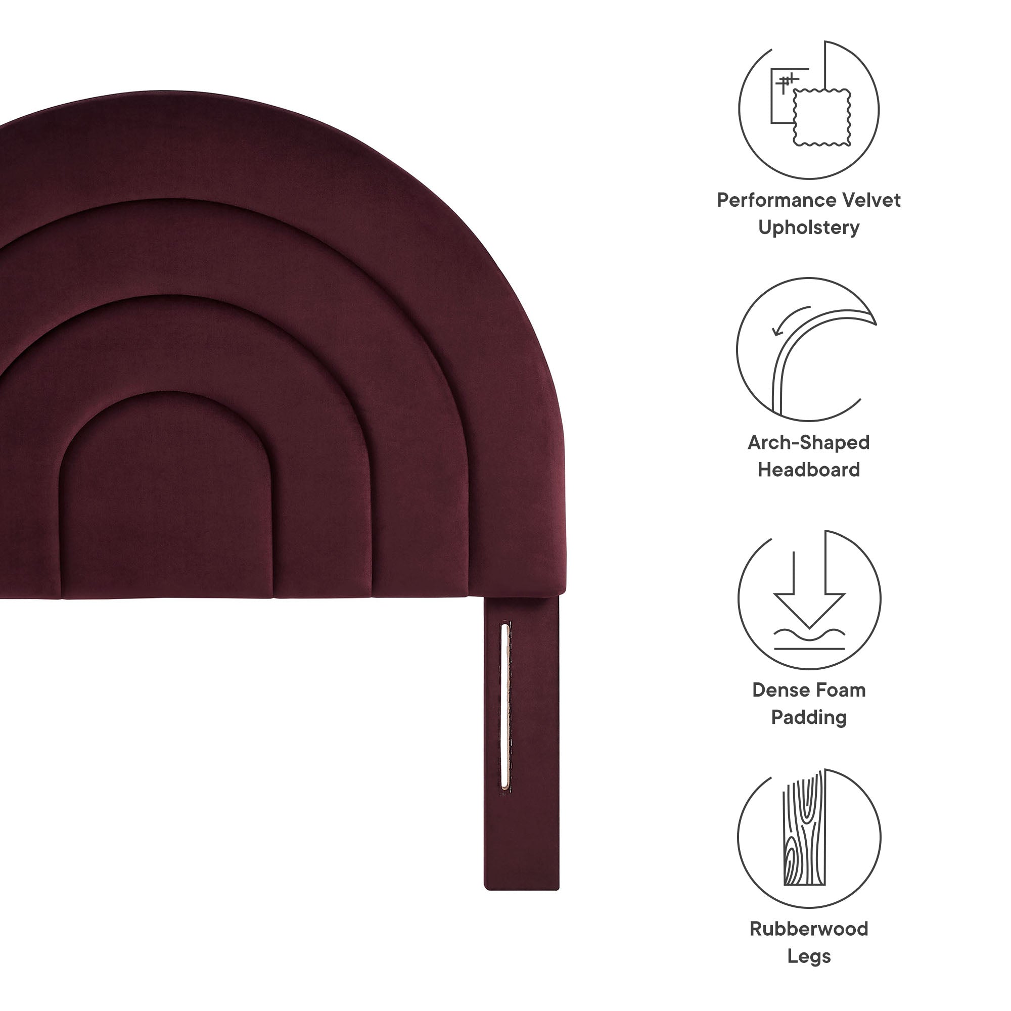 Solana Arched Performance Velvet Headboard by Modway