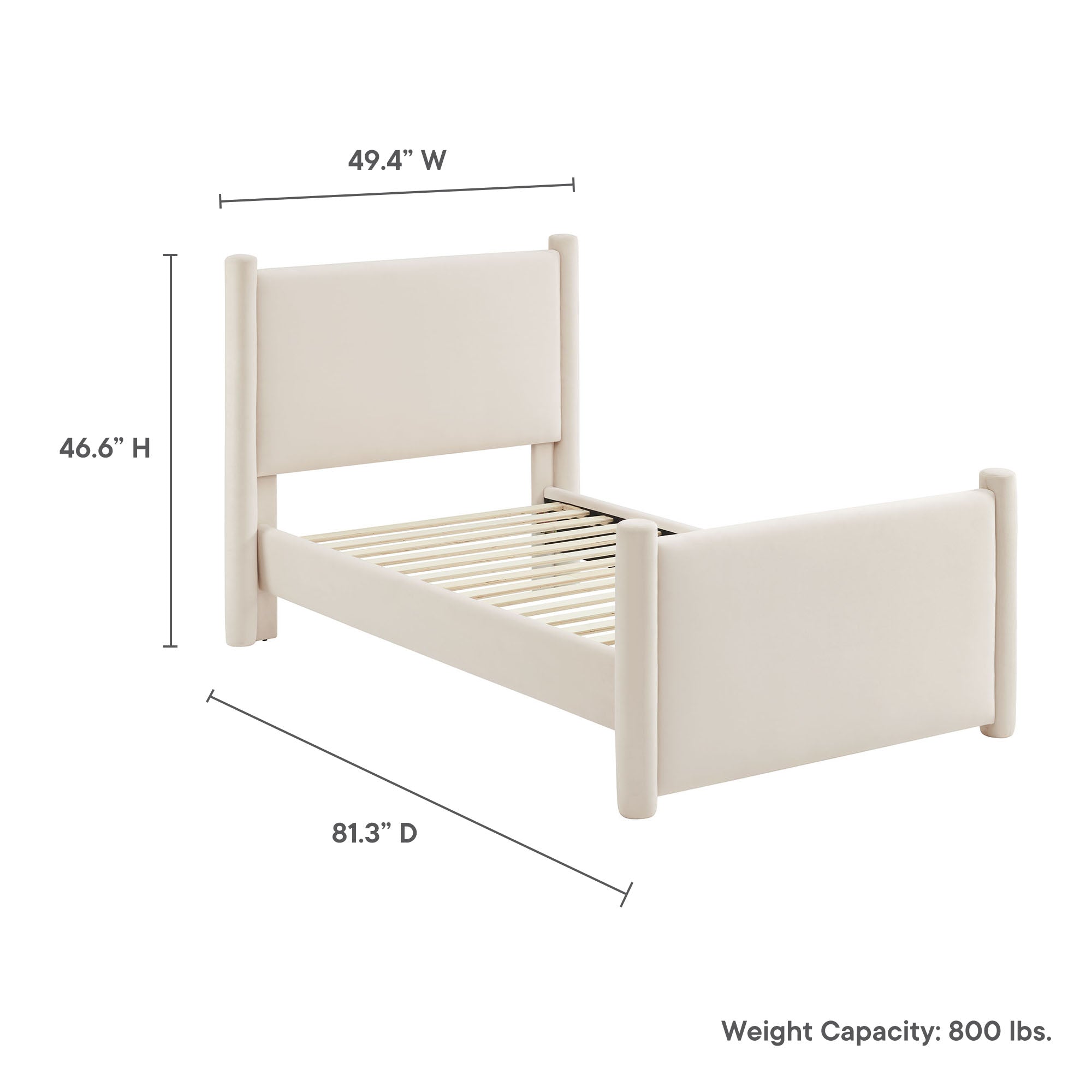 Rael Performance Velvet Platform Bed by Modway