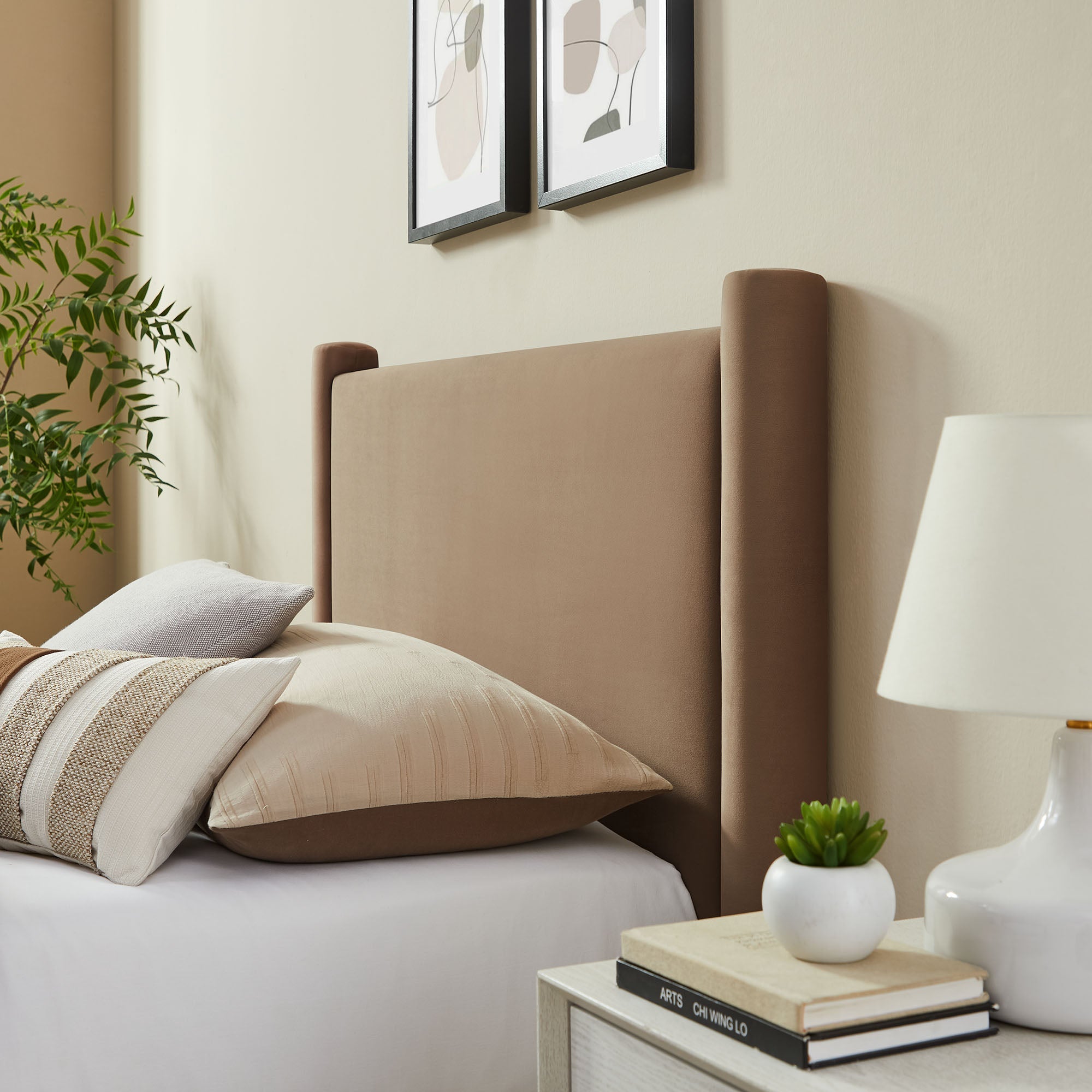 Rael Performance Velvet Platform Bed by Modway