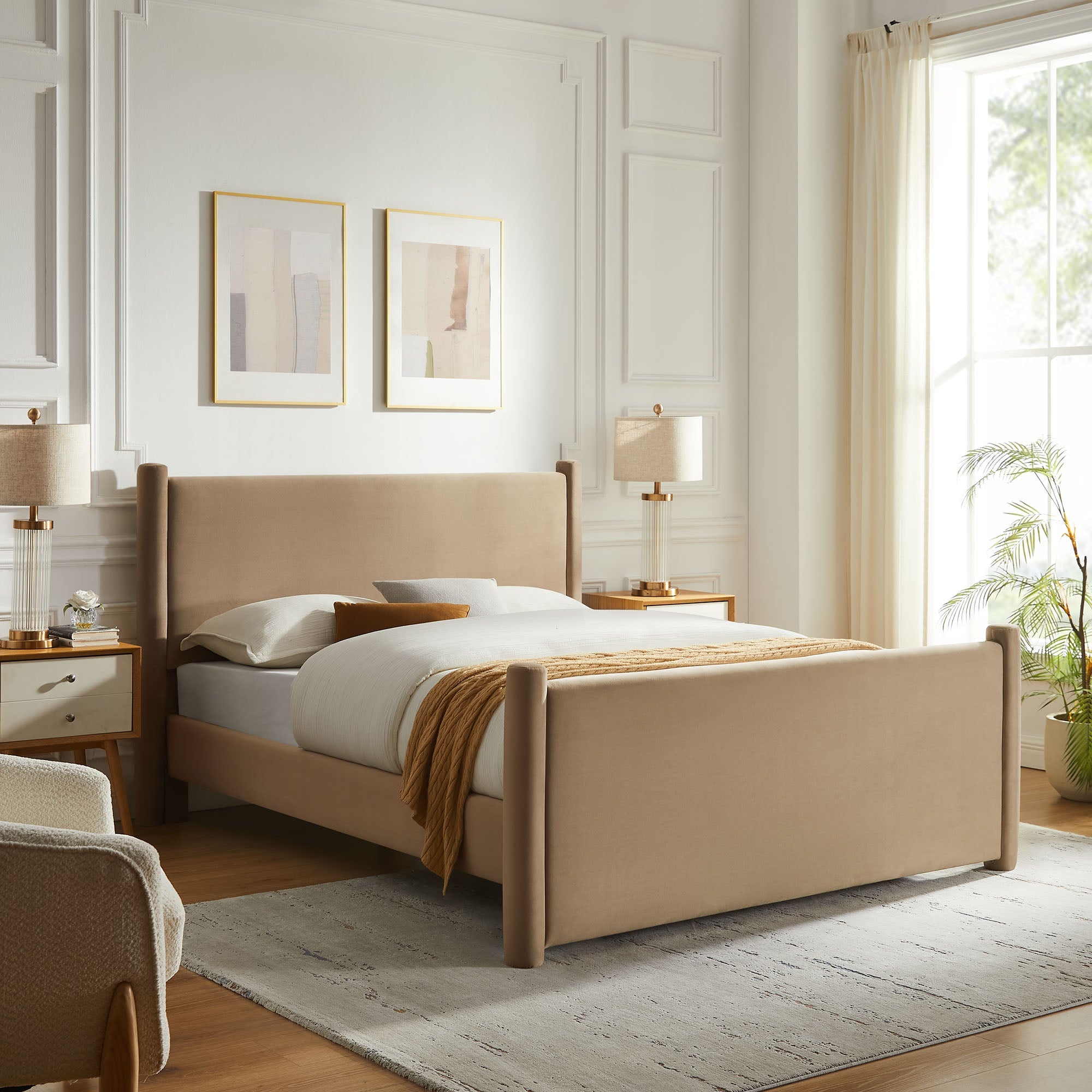 Rael Performance Velvet Platform Bed by Modway