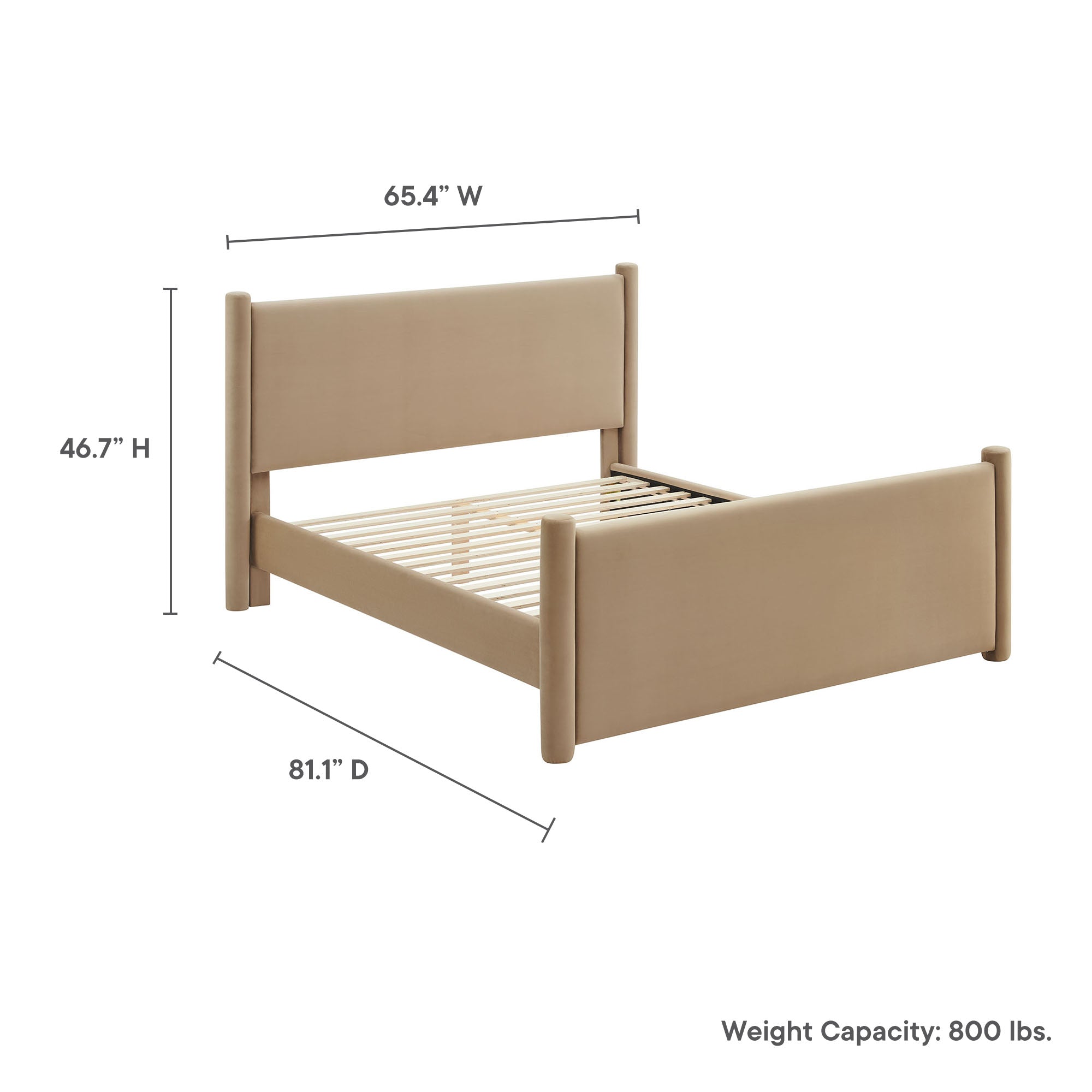 Rael Performance Velvet Platform Bed by Modway