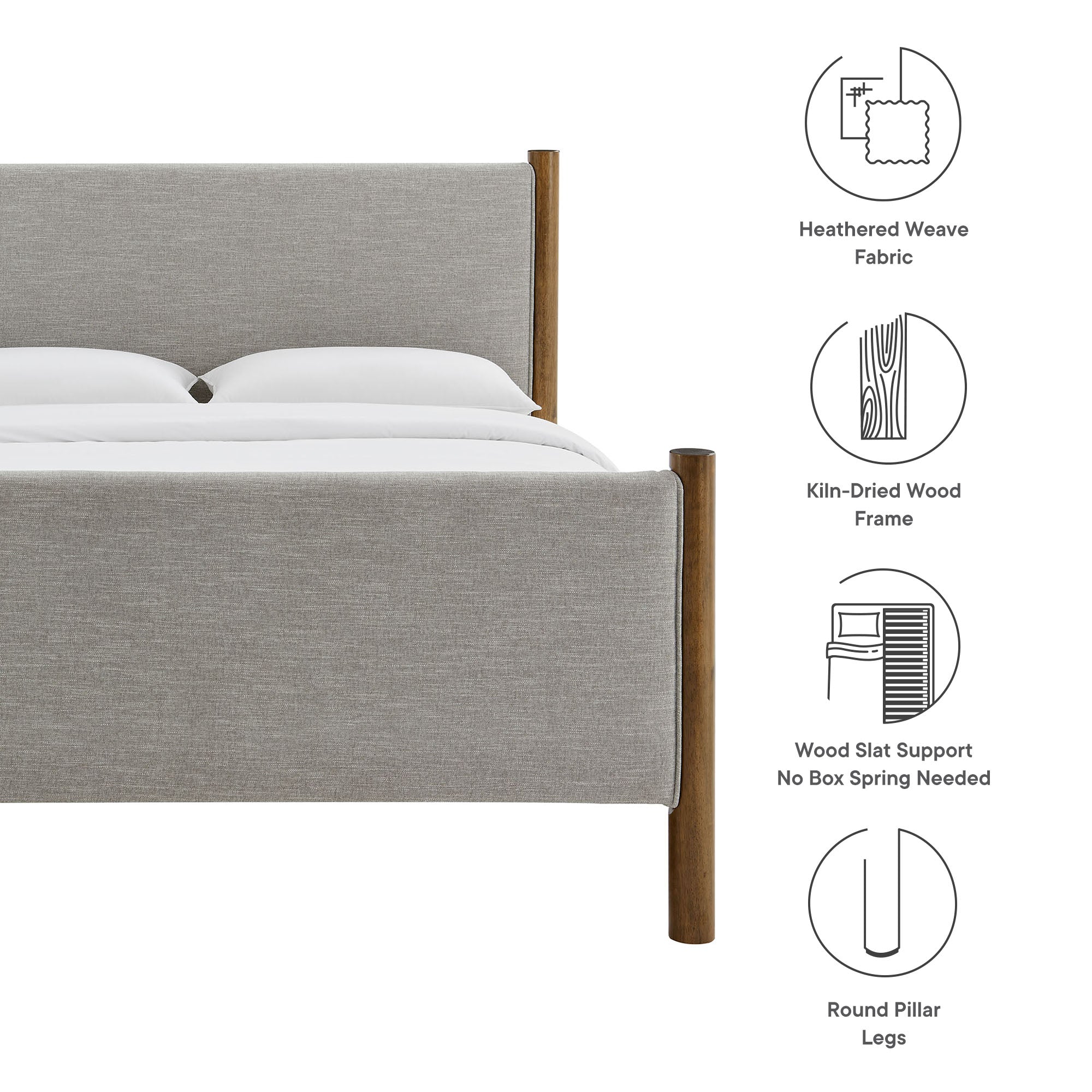 Maven Upholstered Platform Bed by Modway