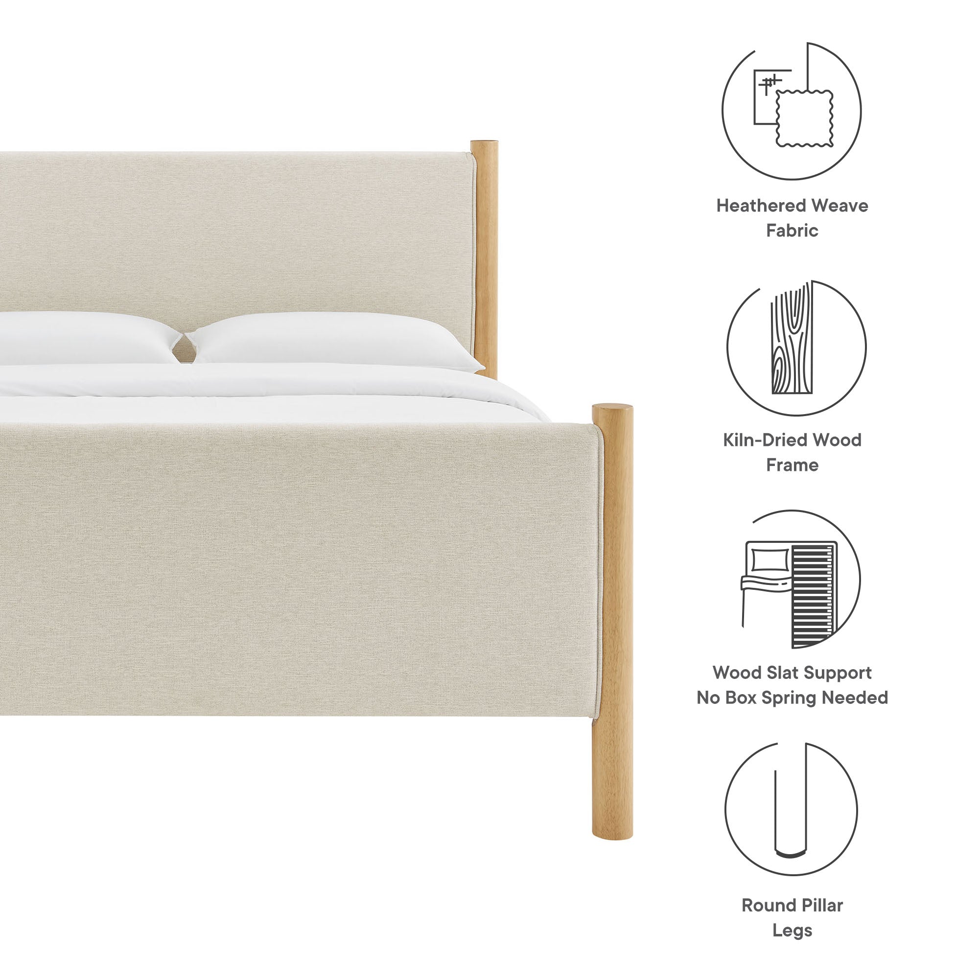Maven Upholstered Platform Bed by Modway