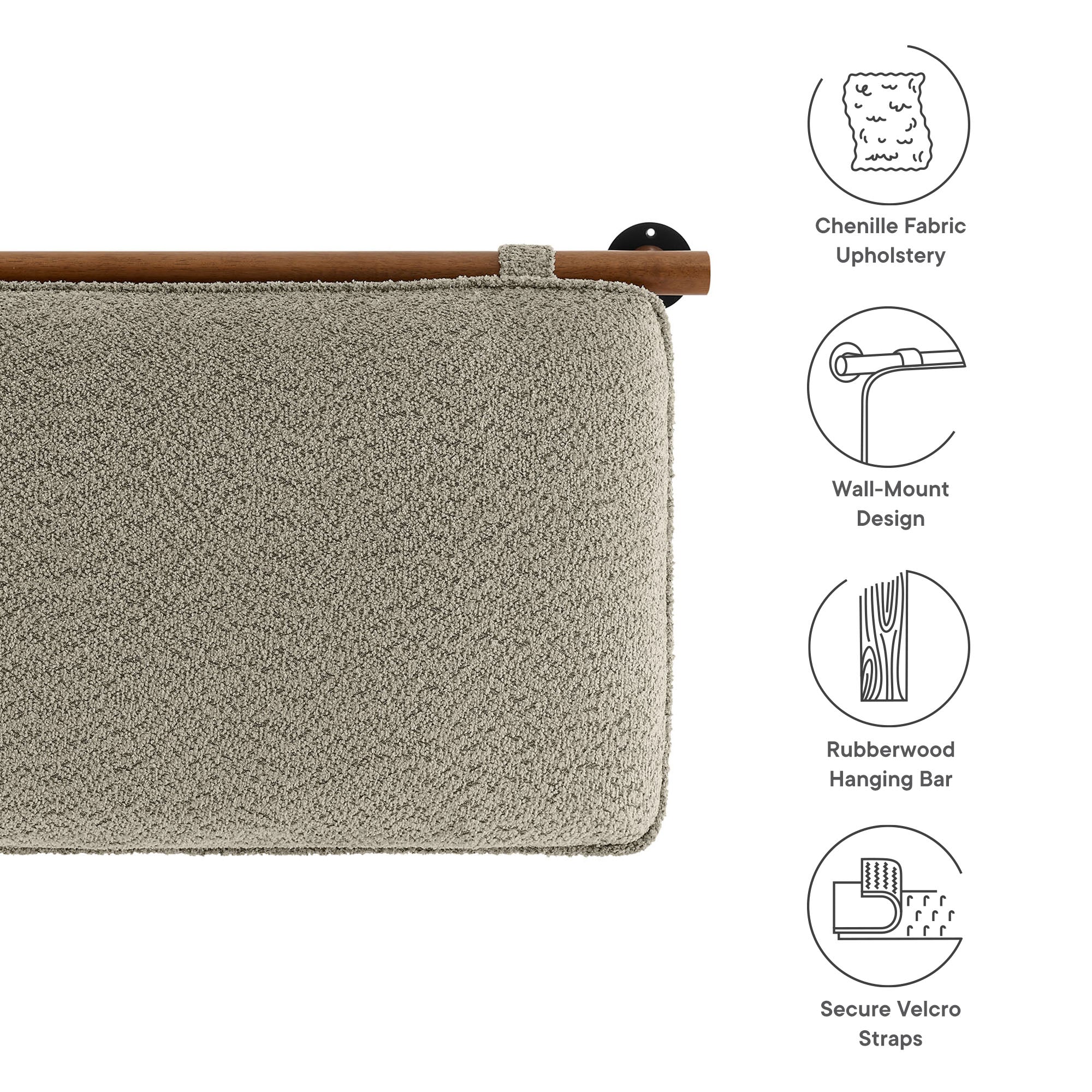 Anela Wall-Mounted Upholstered Headboard by Modway