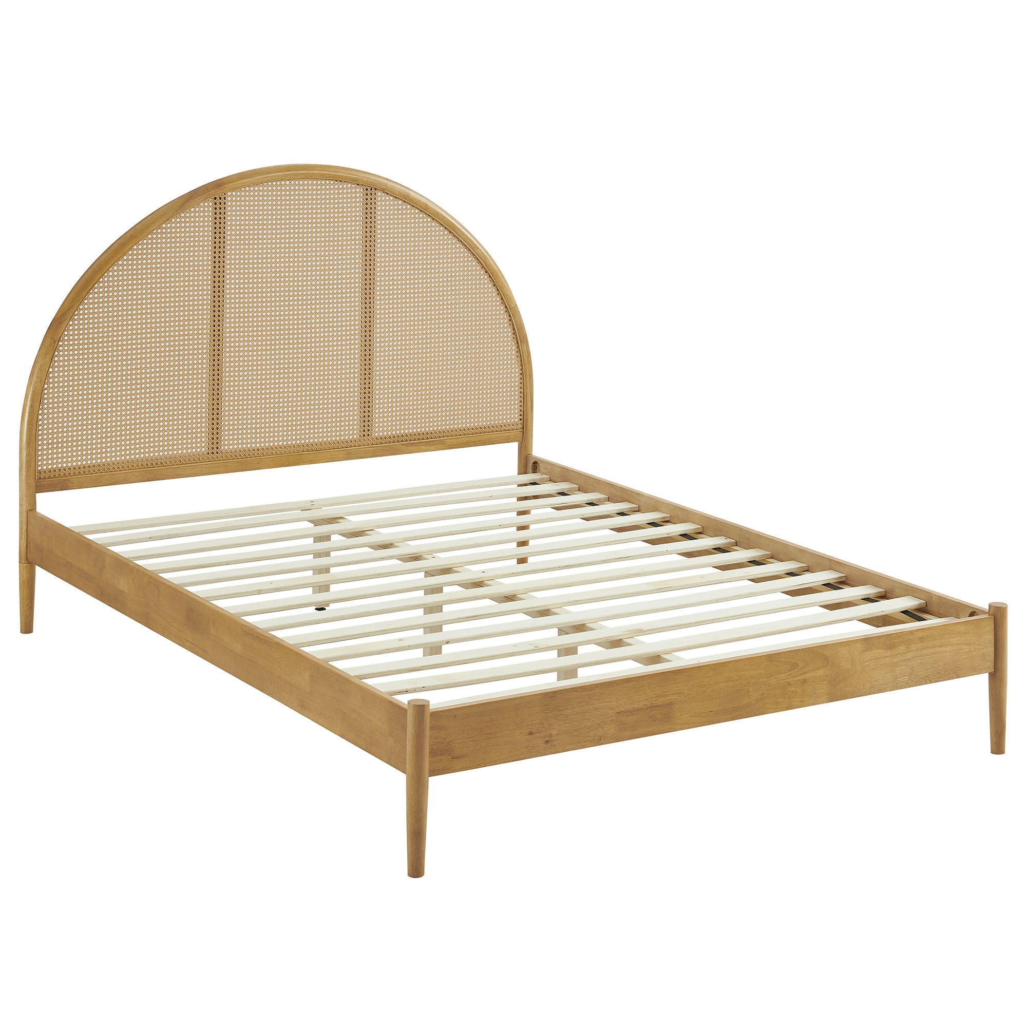 Odette Queen Arched Rattan Cane Platform Bed by Modway