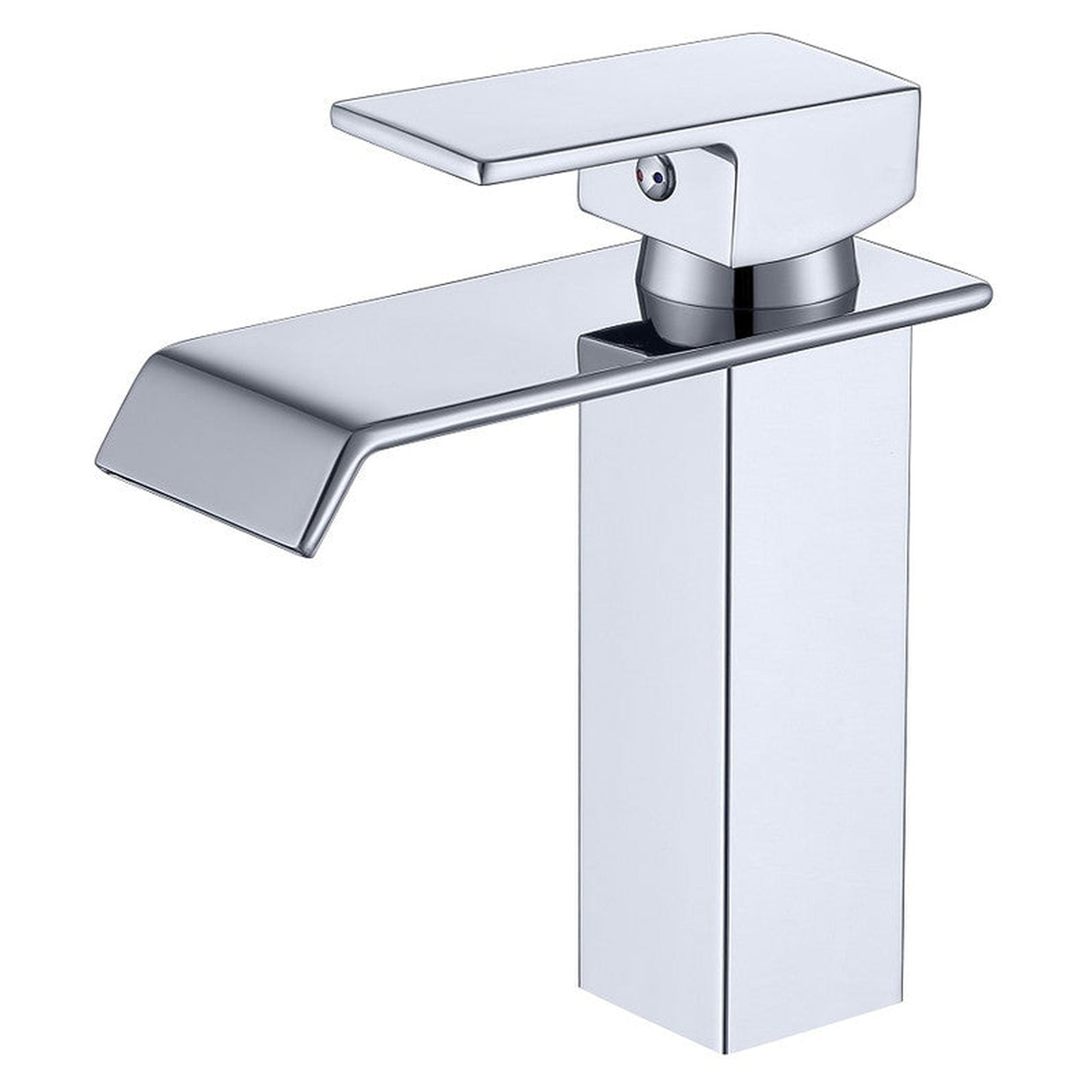 BathCraft Nelli 6" x 7" Single Hole Chrome Single Handle Centerset Faucet