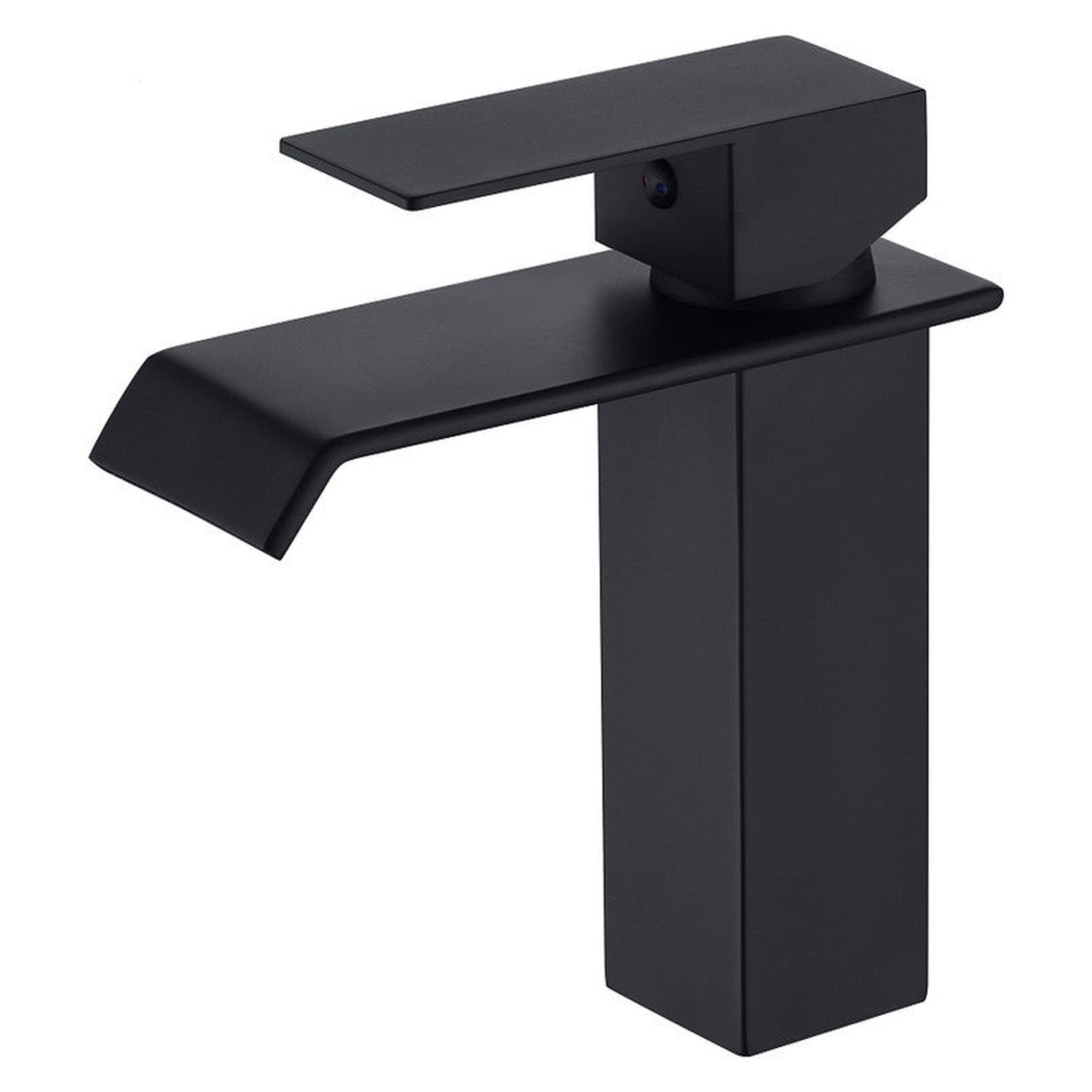 BathCraft Nelli 6" x 7" Single Hole Matte Black Single Handle Centerset Faucet