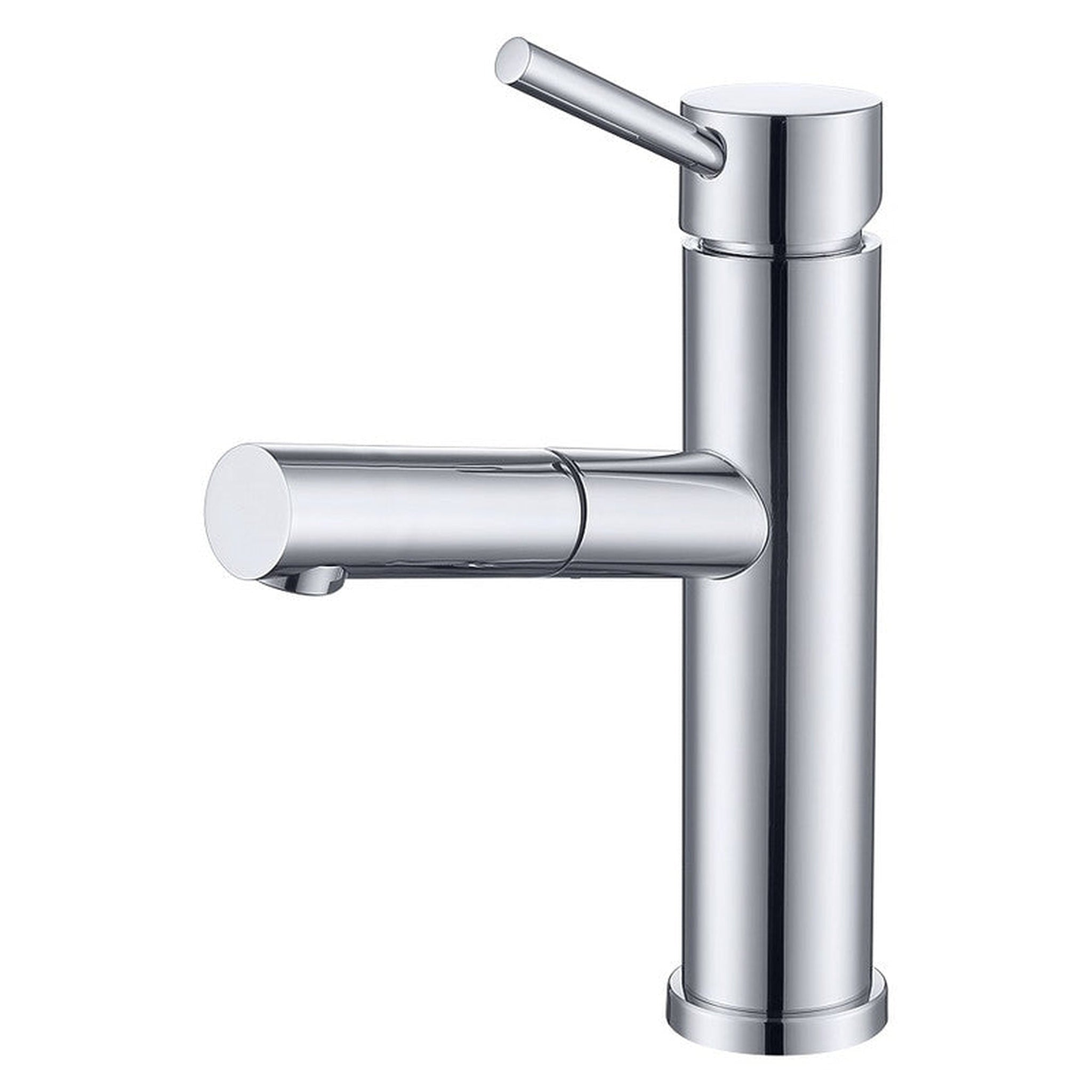 BathCraft Nelli 7" x 9" Single Hole Chrome Pullout Spout Faucet