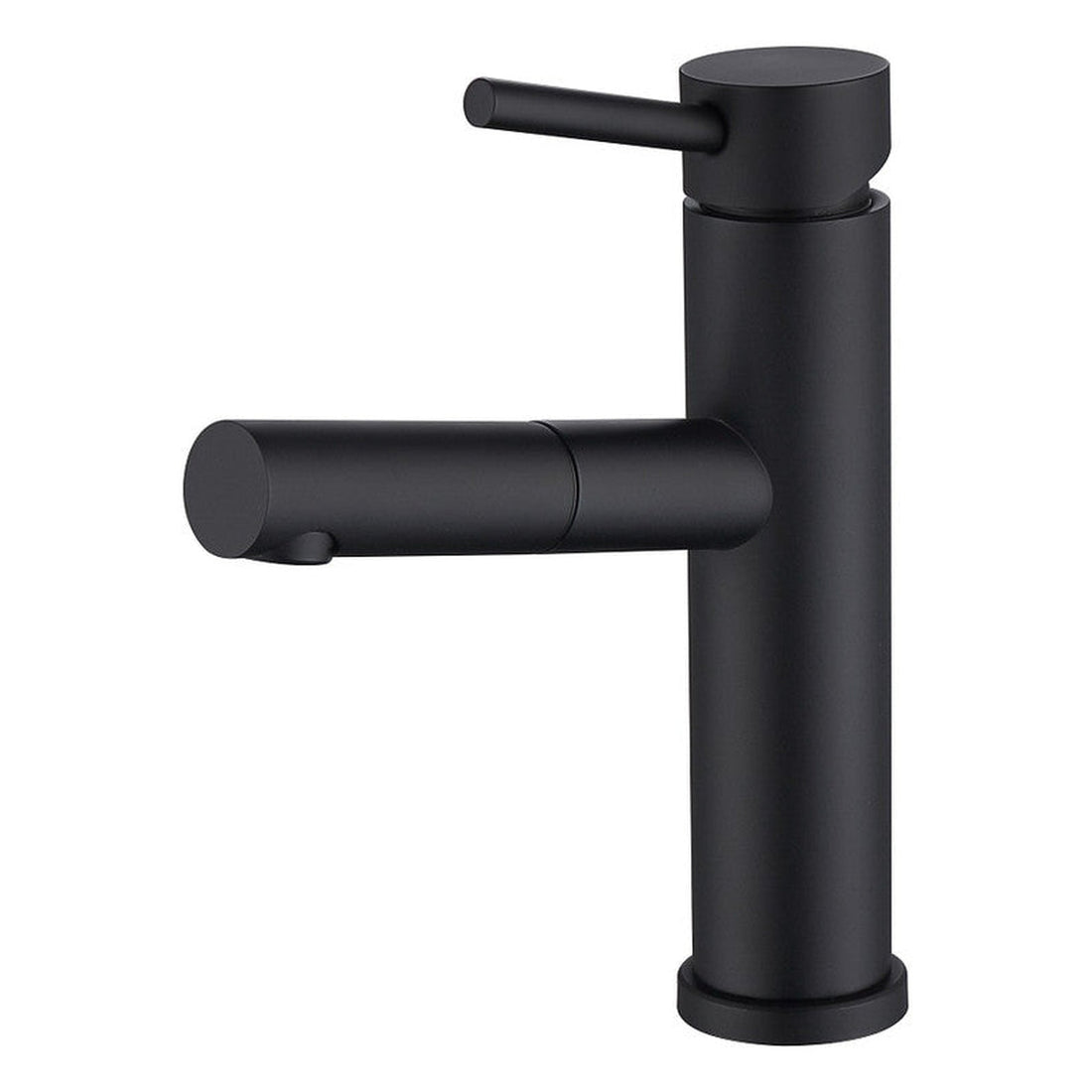 BathCraft Nelli 7" x 9" Single Hole Matte Black Pullout Spout Faucet