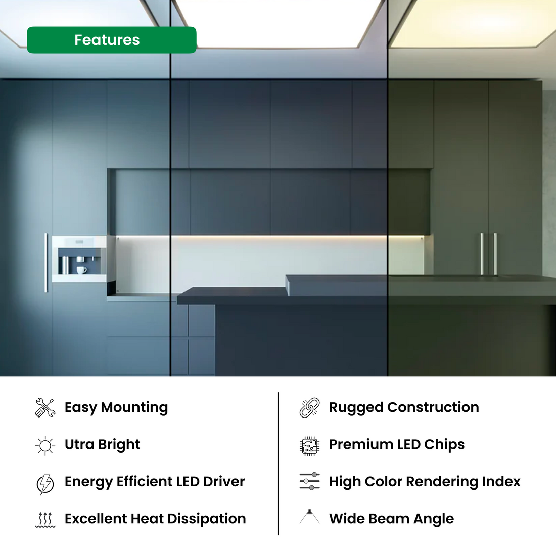 2X4 ft LED Backlite Panel - Wattage Adjustable (30W/40W/60W) - CCT Changeable (3000K/4000K/5000K/6500K) - 125LM/Watt - 100-277VAC, 0-10V Dimmable - ETL, DLC Premium Listed - 5 Years Warranty (4-Pack)
