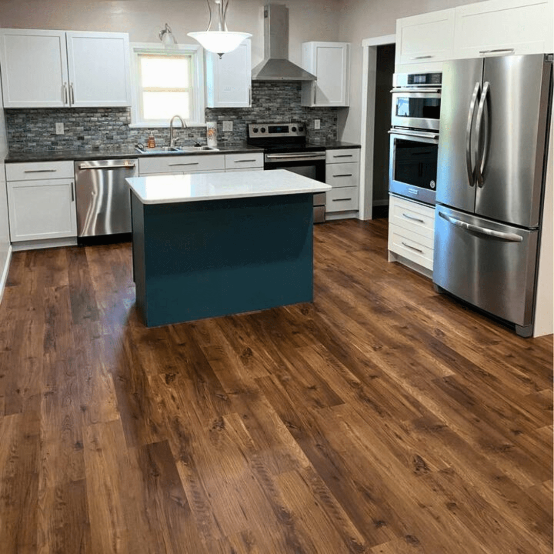 7" x 48" x 6.5mm Thickness Pecan Click Lock Luxury Vinyl Plank, 20MIL (19SQ FT/ BOX)