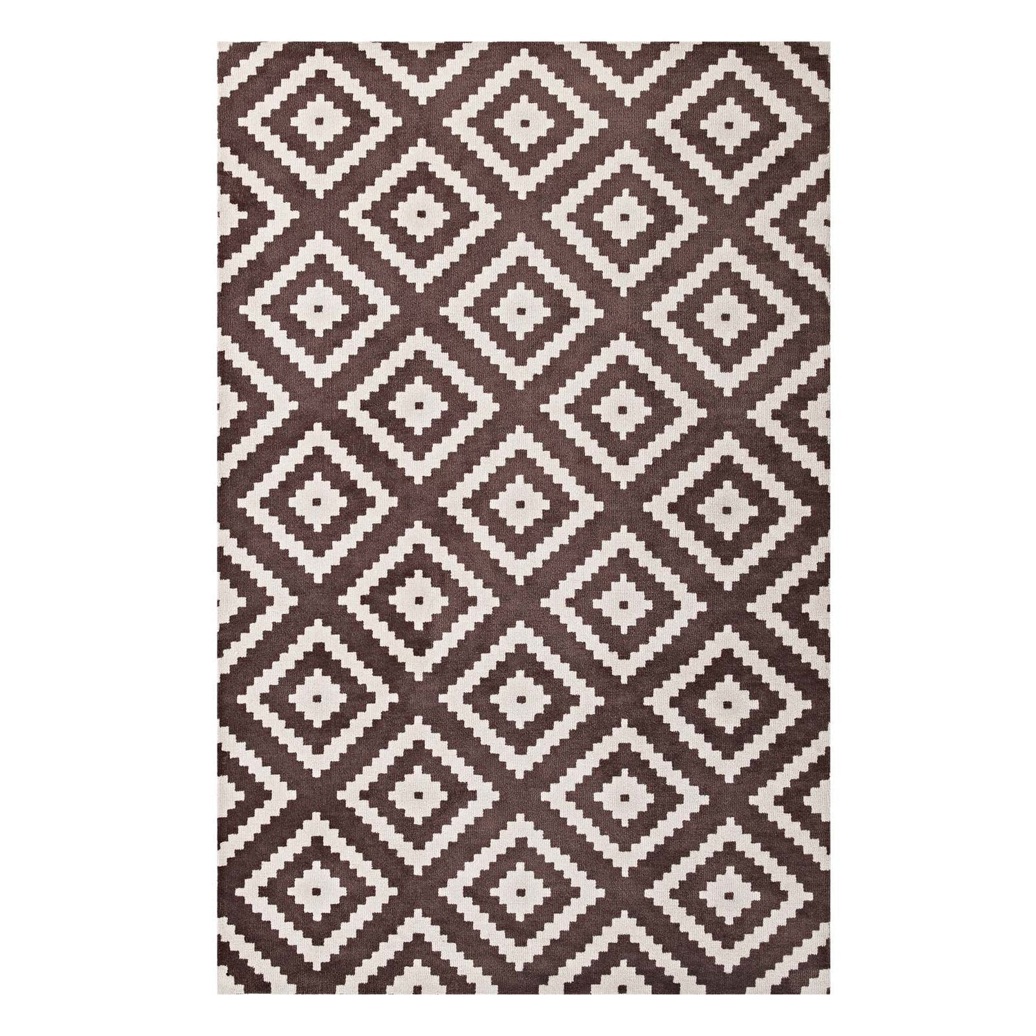 Alika Abstract Diamond Trellis Area Rug by Modway