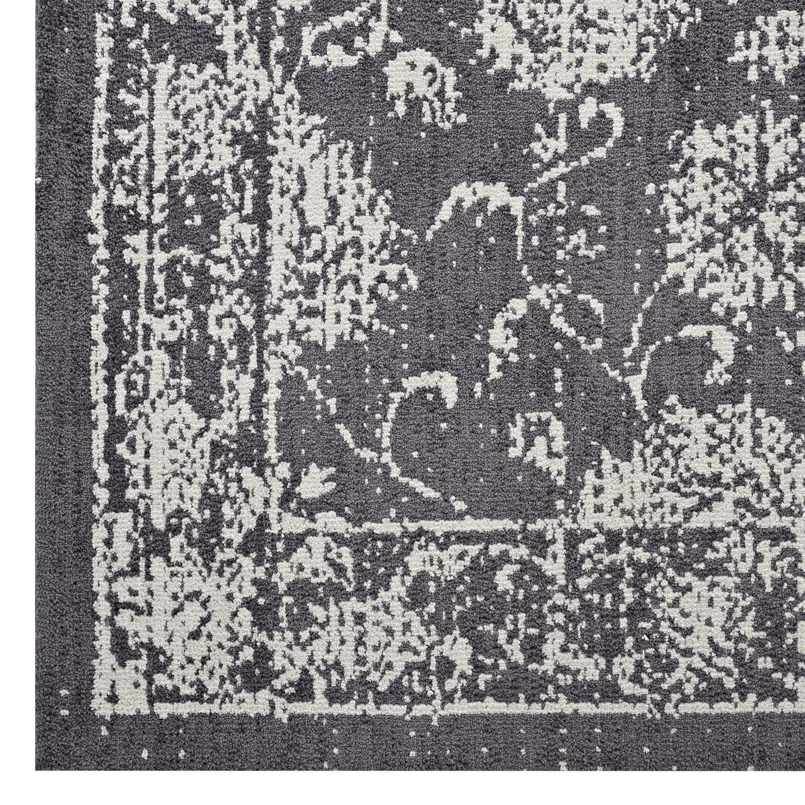 Kazia Distressed Floral Lattice Area Rug by Modway