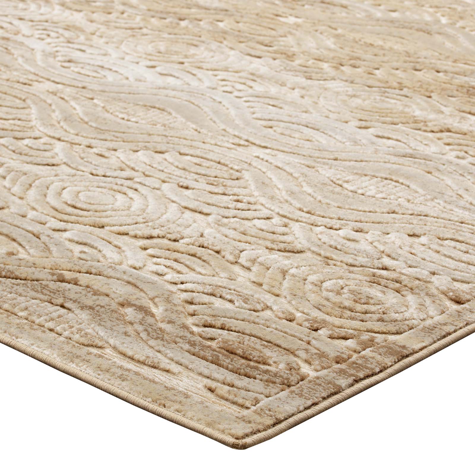 Kennocha Rustic Vintage Abstract Waves Area Rug by Modway