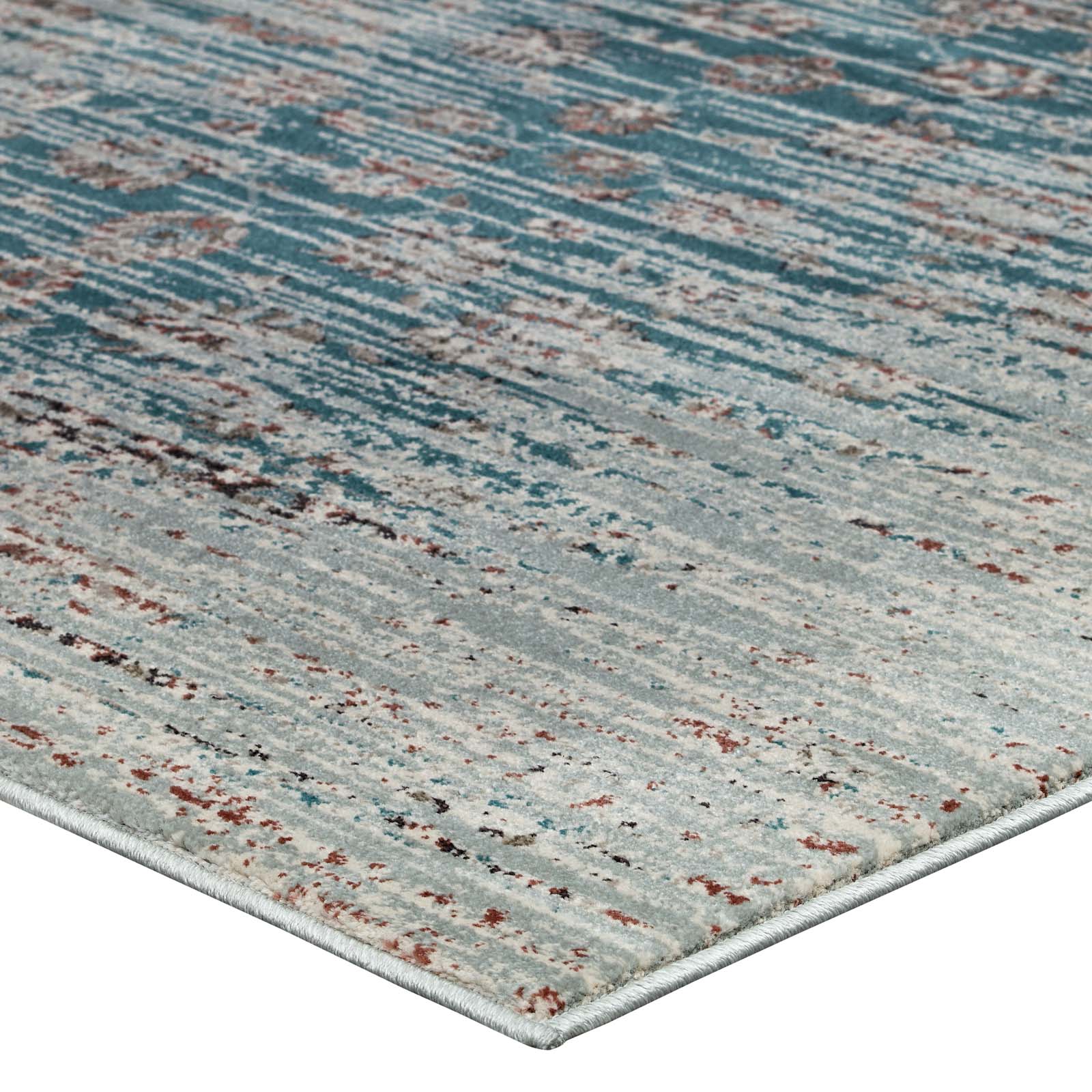 Hesper Distressed Contemporary Floral Lattice Area Rug by Modway