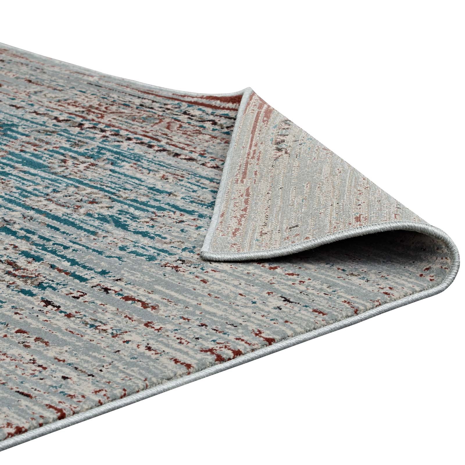 Hesper Distressed Contemporary Floral Lattice Area Rug by Modway