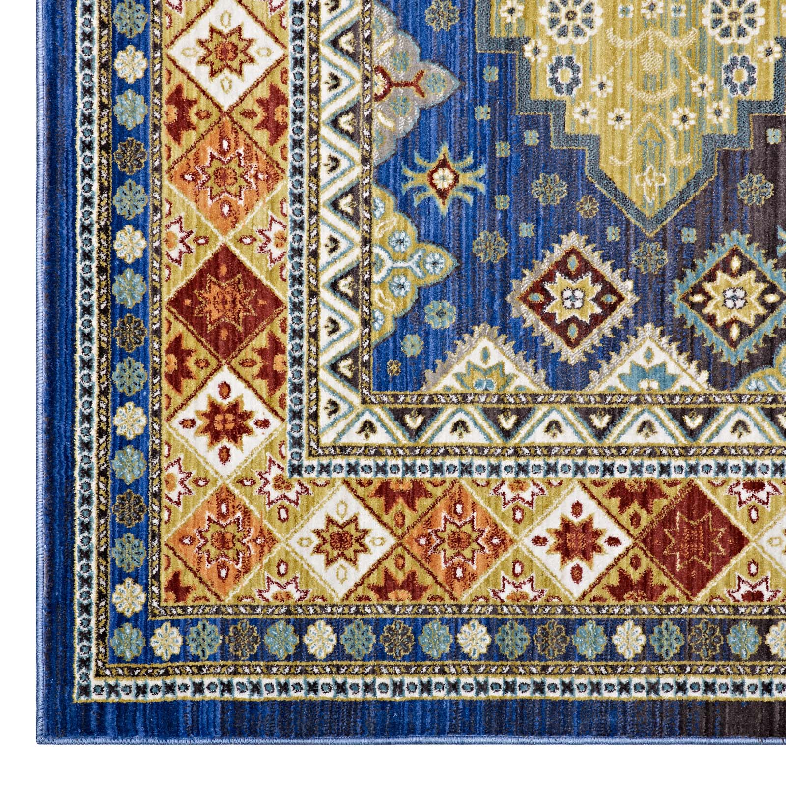 Atzi Distressed Southwestern Diamond Floral Area Rug by Modway