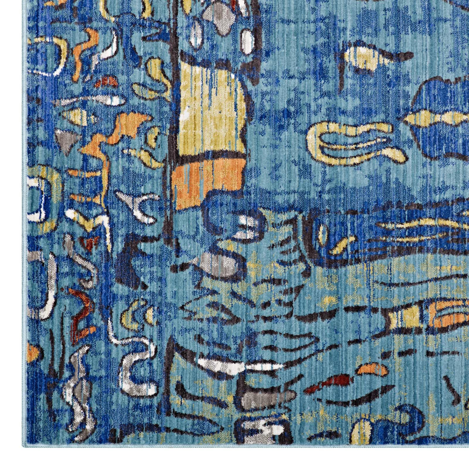 Yaretzi Distressed Southwestern Aztec Area Rug by Modway