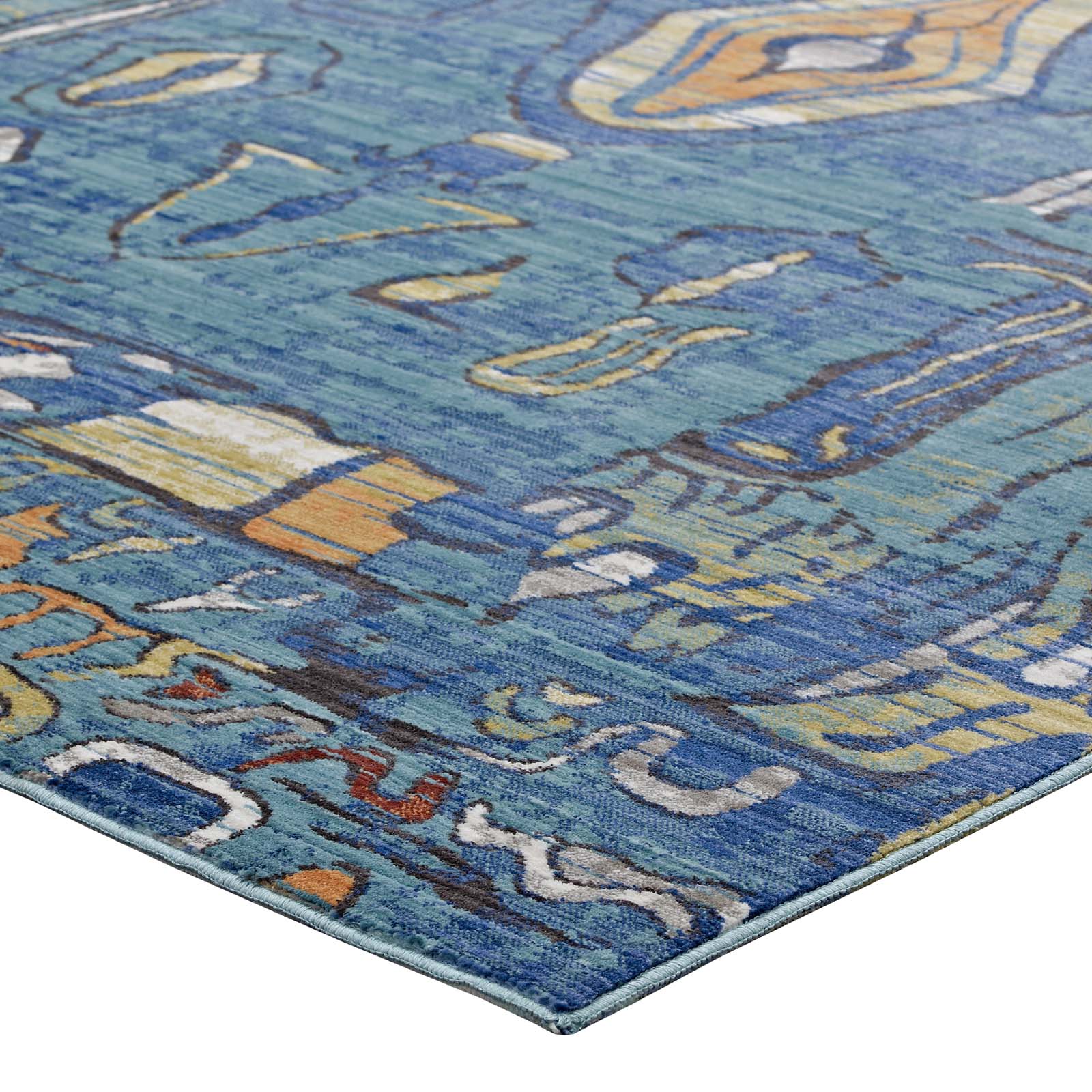 Yaretzi Distressed Southwestern Aztec Area Rug by Modway