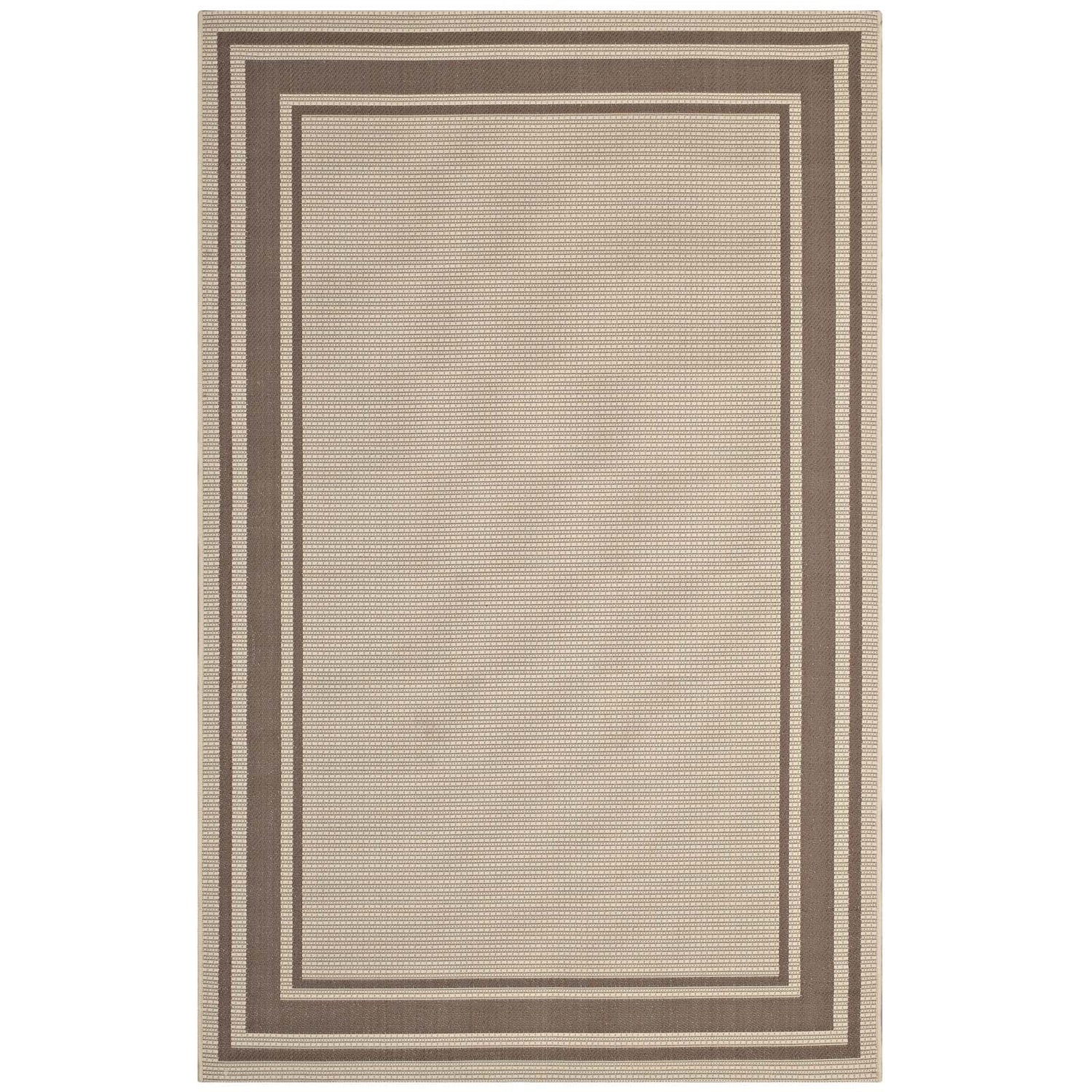 Rim Solid Border Indoor and Outdoor Area Rug by Modway
