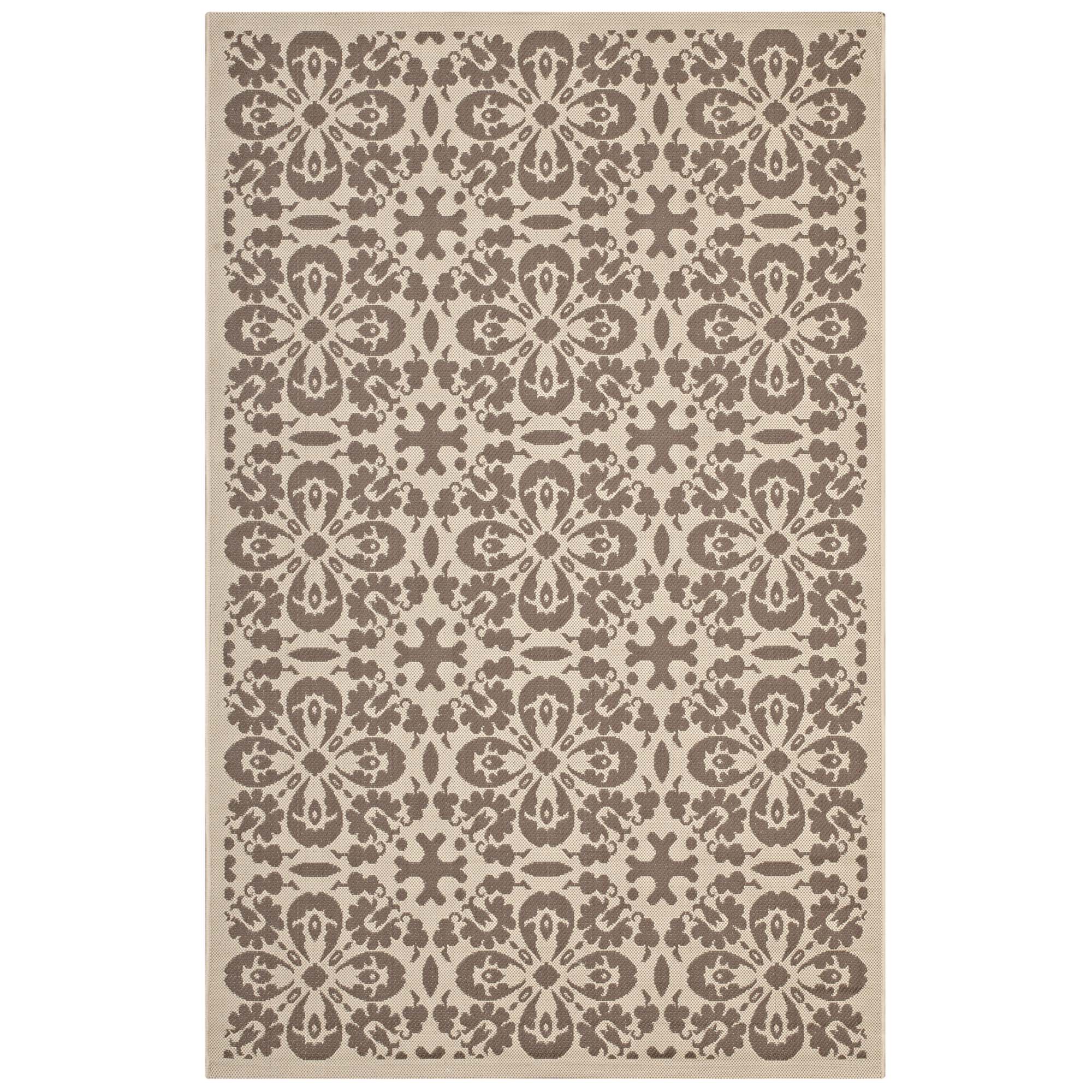 Ariana Vintage Floral Trellis Indoor and Outdoor Area Rug by Modway