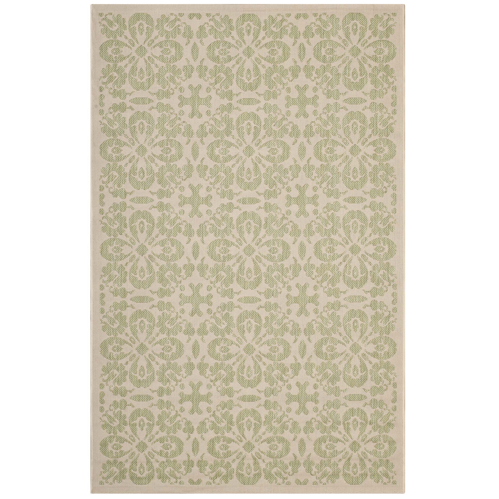 Ariana Vintage Floral Trellis Indoor and Outdoor Area Rug by Modway