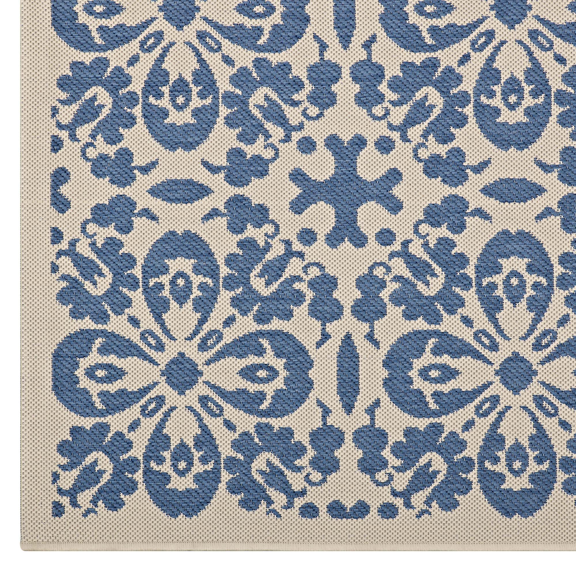 Ariana Vintage Floral Trellis Indoor and Outdoor Area Rug by Modway