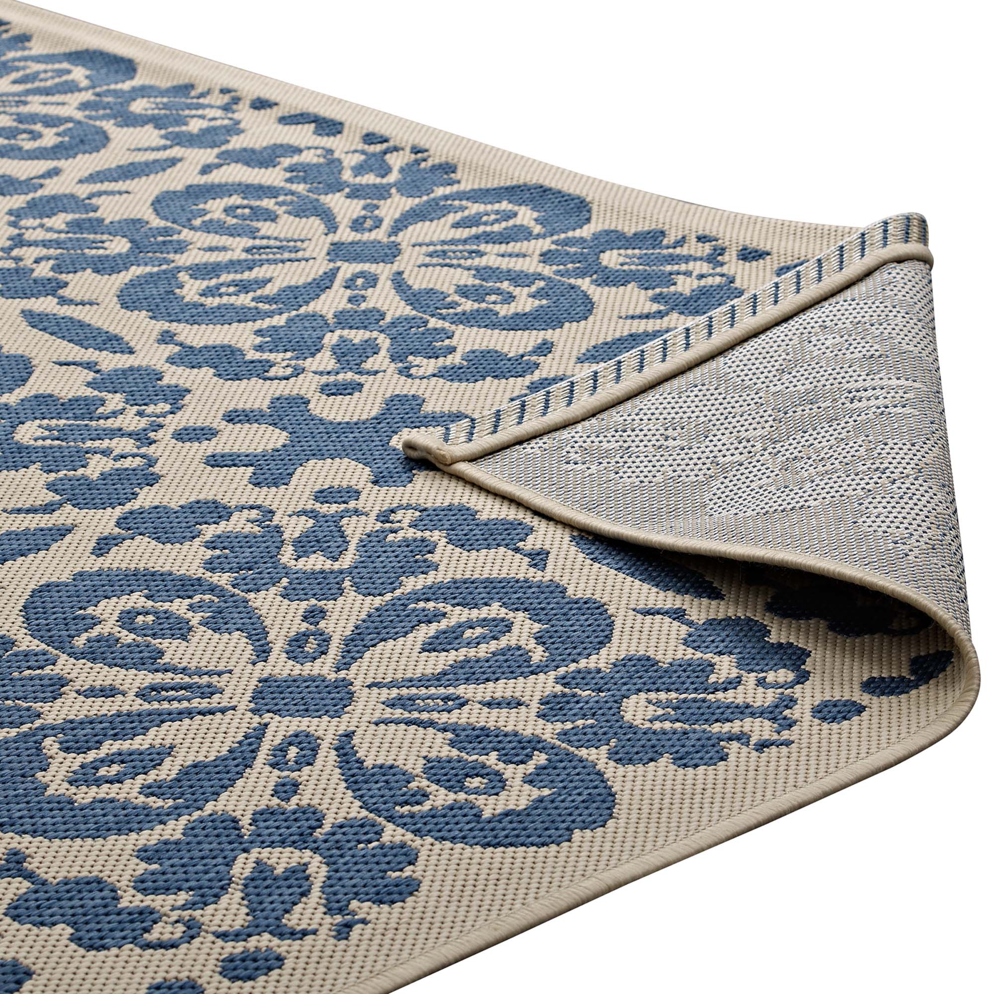 Ariana Vintage Floral Trellis Indoor and Outdoor Area Rug by Modway