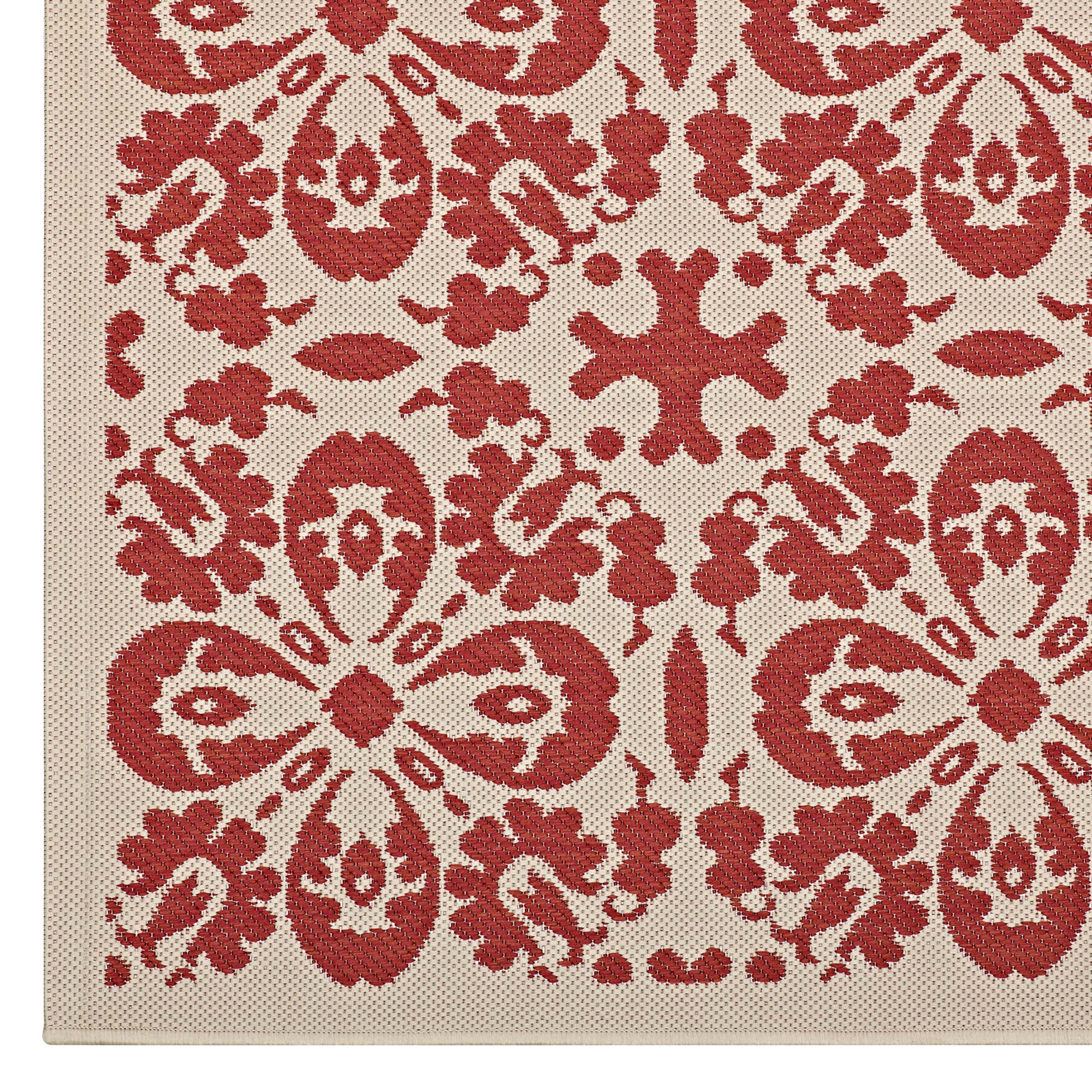 Ariana Vintage Floral Trellis Indoor and Outdoor Area Rug by Modway