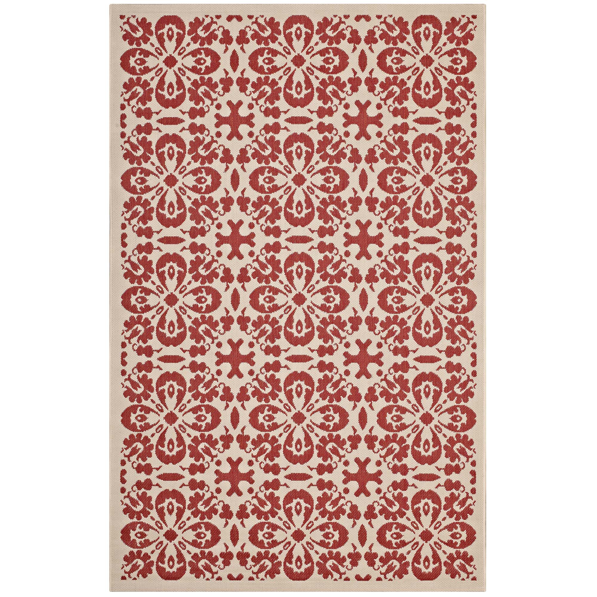 Red and Beige