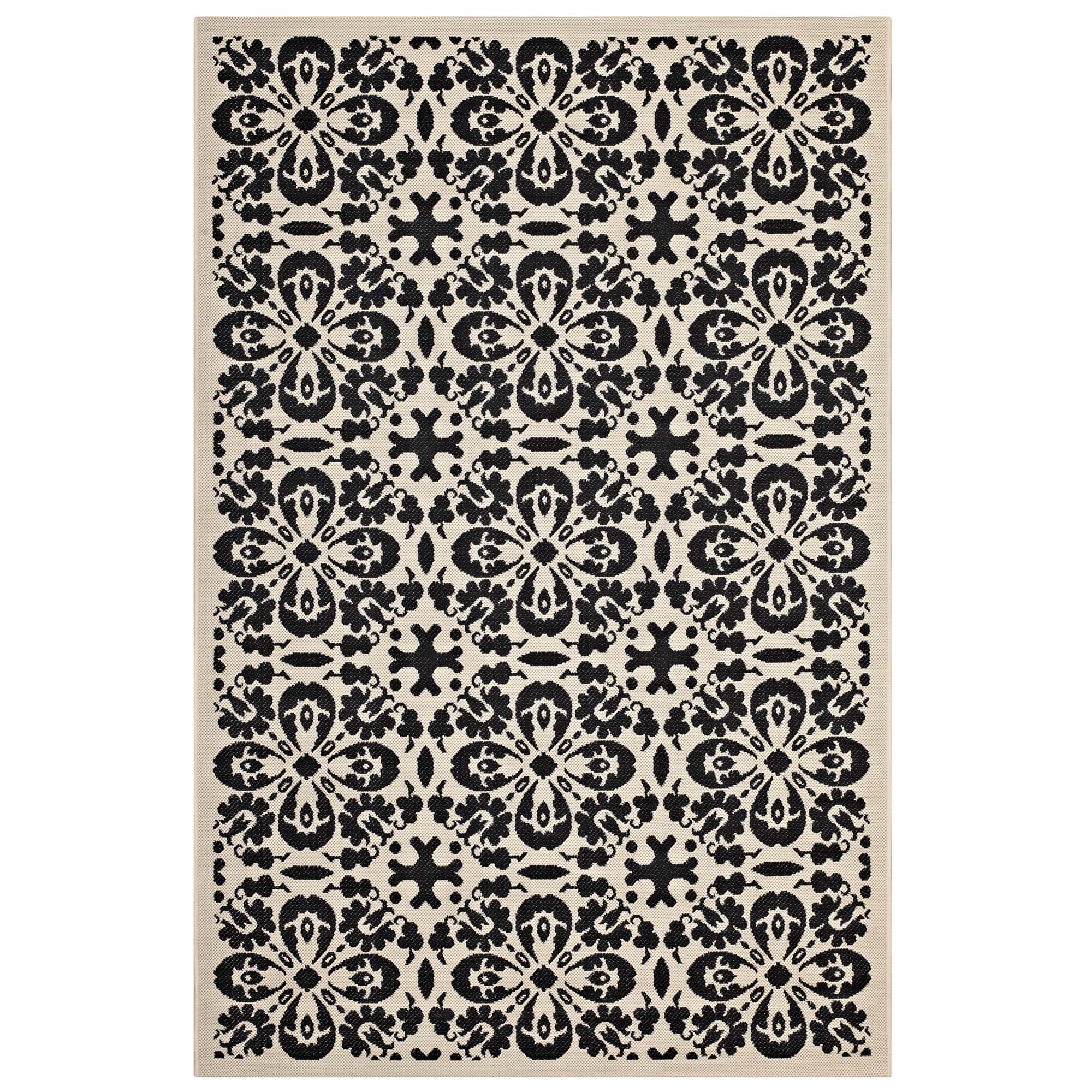 Ariana Vintage Floral Trellis Indoor and Outdoor Area Rug by Modway