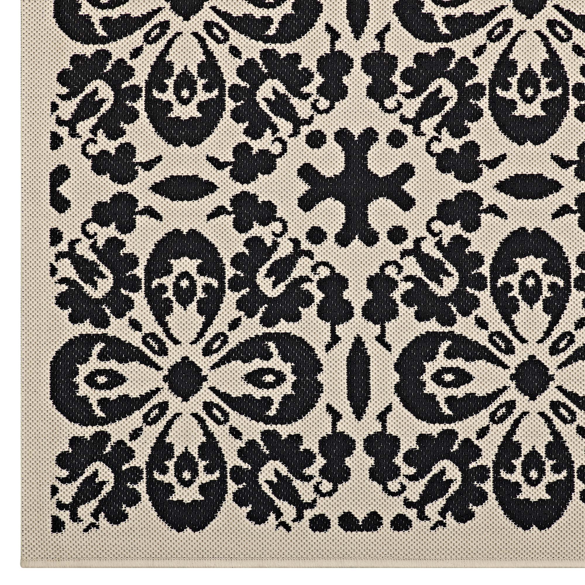 Ariana Vintage Floral Trellis Indoor and Outdoor Area Rug by Modway