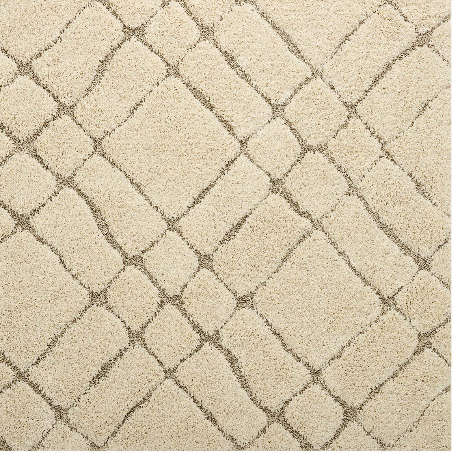 Jubilant Verona Abstract Geometric Shag Area Rug by Modway