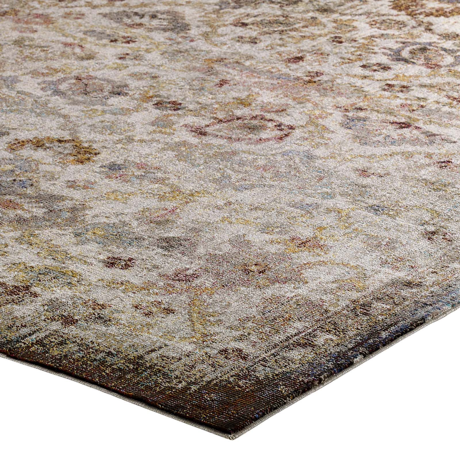 Success Kaede Distressed Vintage Floral Moroccan Trellis Area Rug by Modway