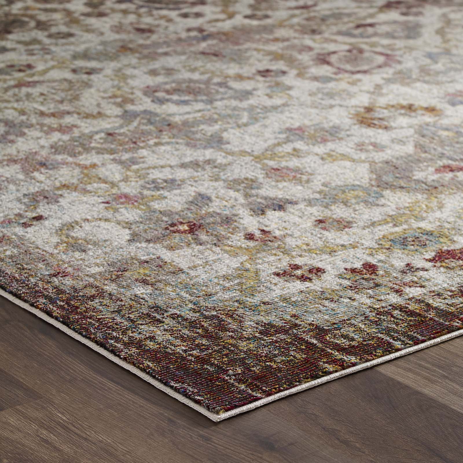 Success Kaede Distressed Vintage Floral Moroccan Trellis Area Rug by Modway
