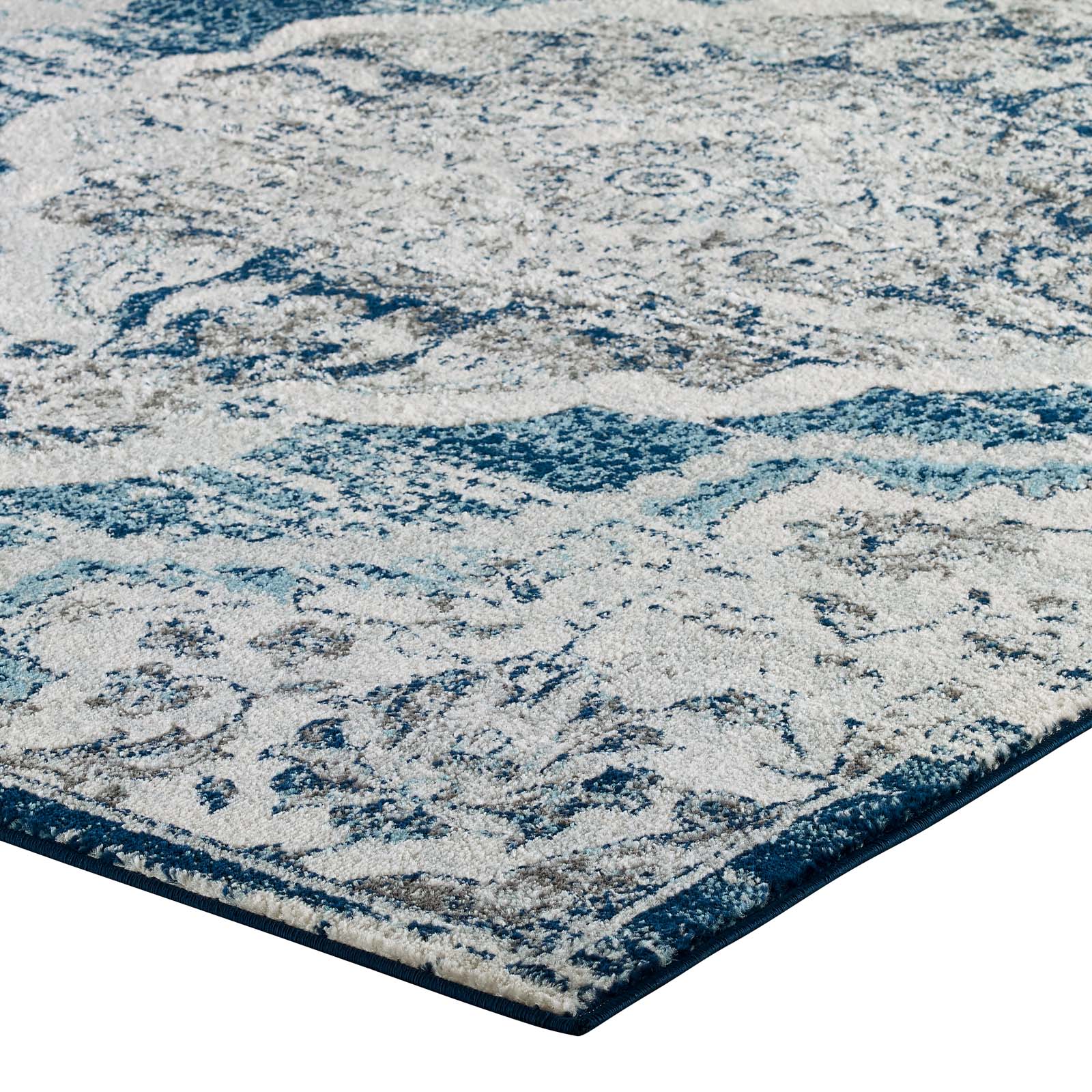 Entourage Malia Distressed Vintage Floral Vintage Medallion Area Rug by Modway
