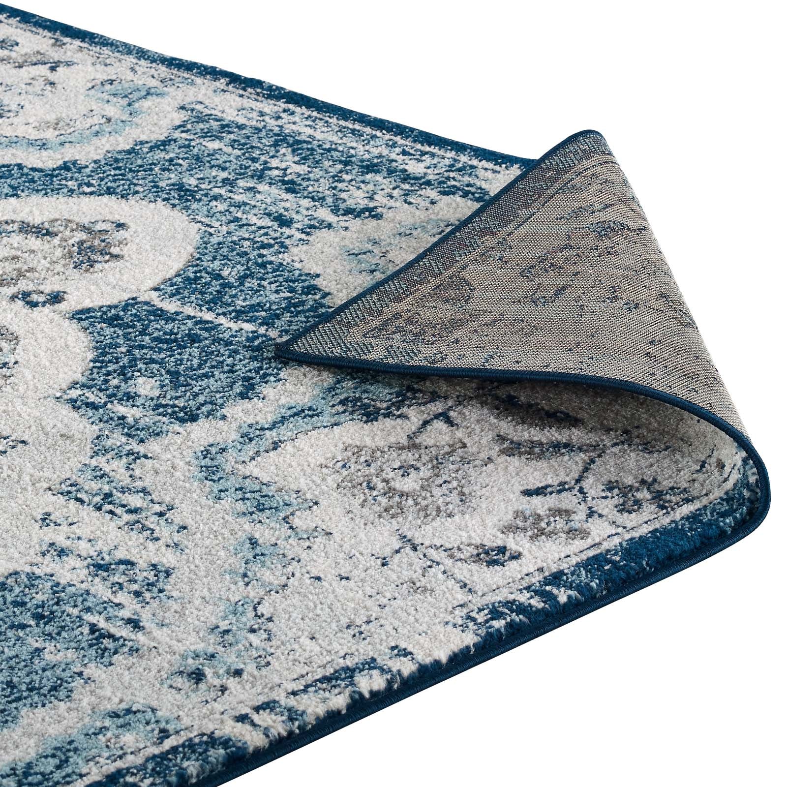 Entourage Malia Distressed Vintage Floral Vintage Medallion Area Rug by Modway