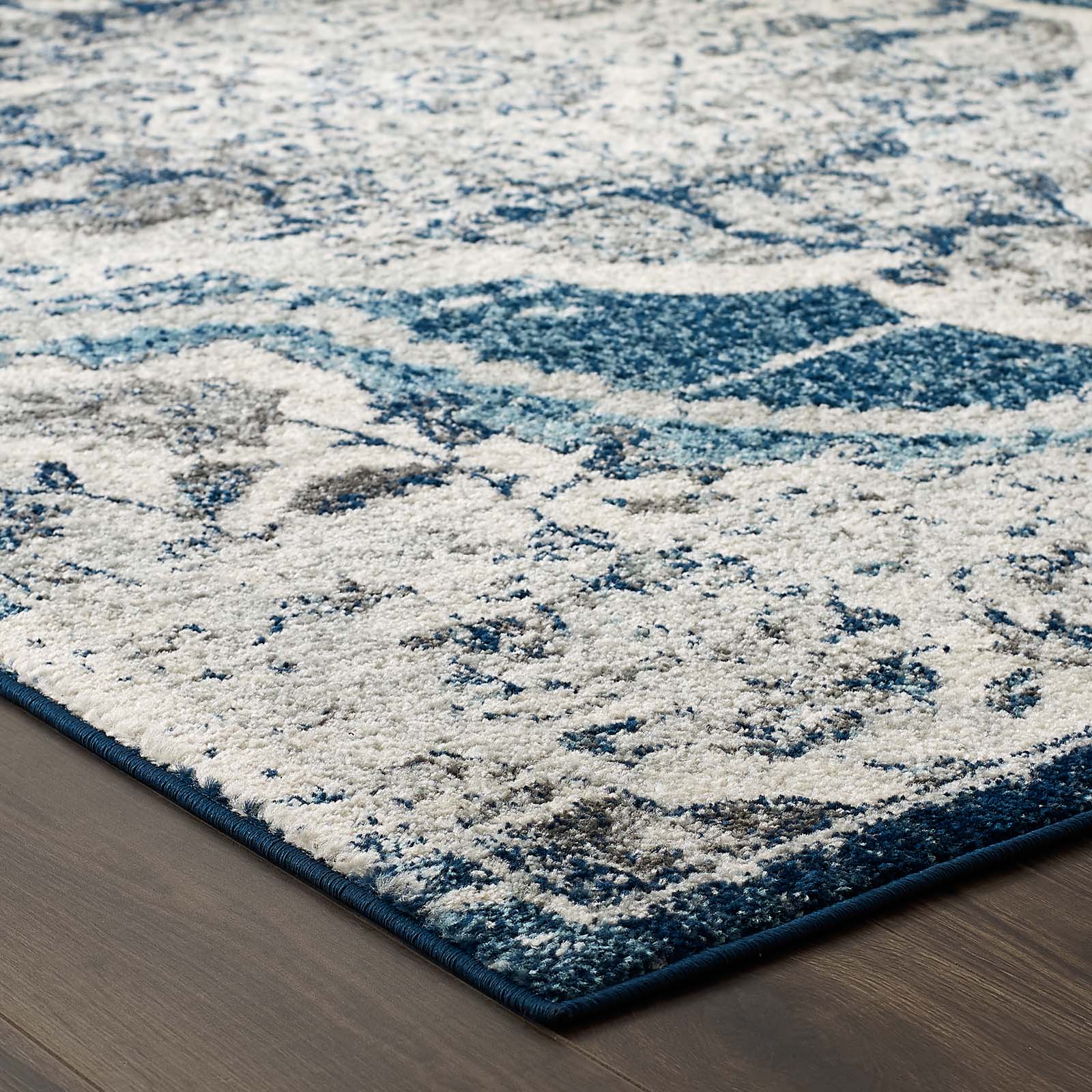 Entourage Malia Distressed Vintage Floral Vintage Medallion Area Rug by Modway