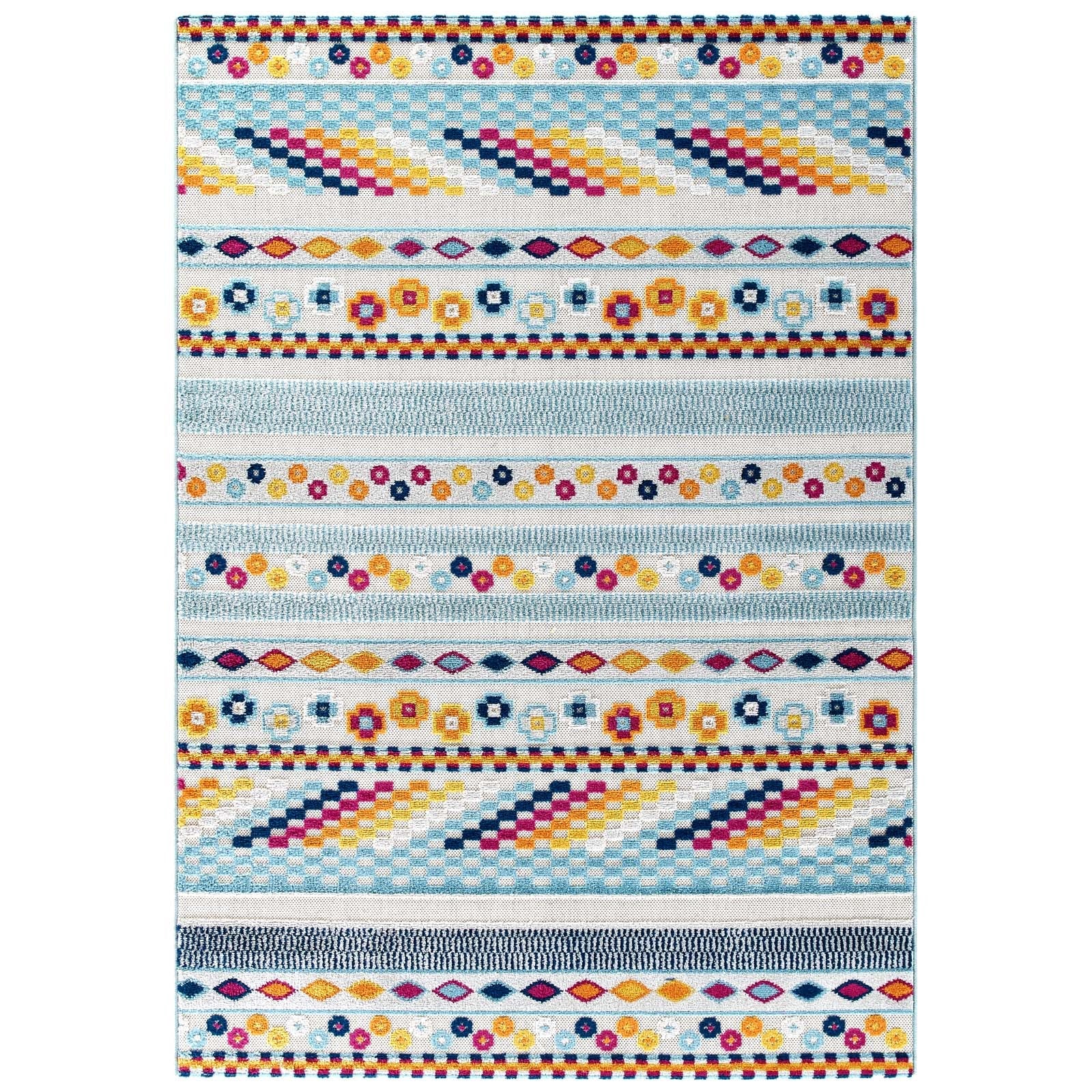 Reflect Cadhla Vintage Abstract Geometric Lattice Indoor and Outdoor Area Rug by Modway