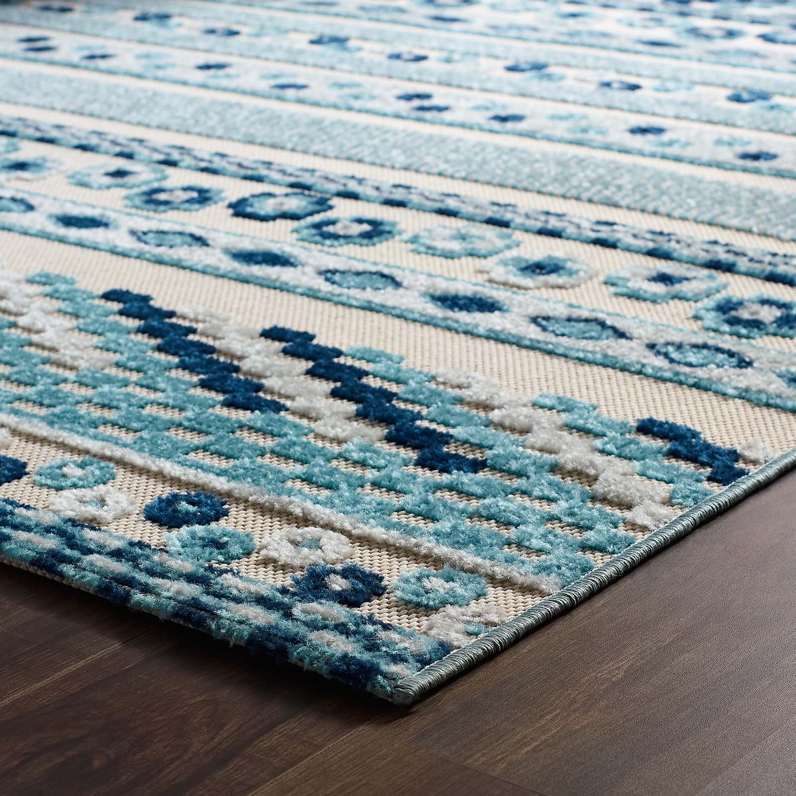 Reflect Cadhla Vintage Abstract Geometric Lattice Indoor and Outdoor Area Rug by Modway